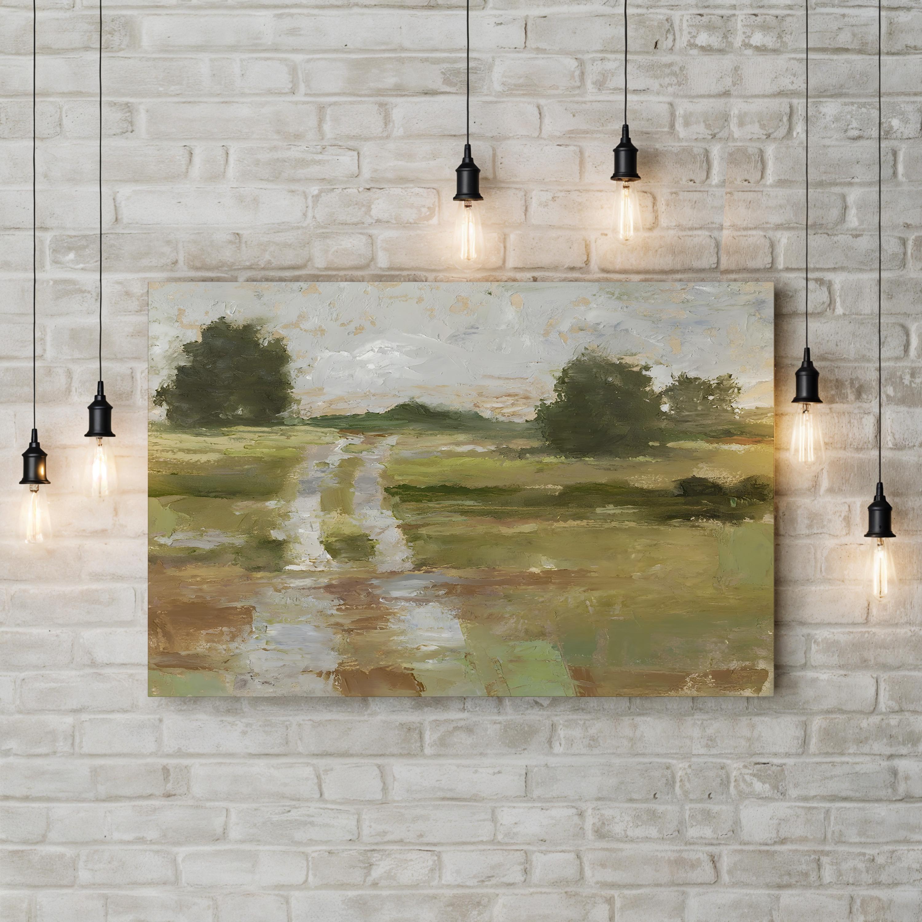 Rolling Hills Back Country Road II Wall Art by Ethan Harper – Farmhouse Rural Landscape