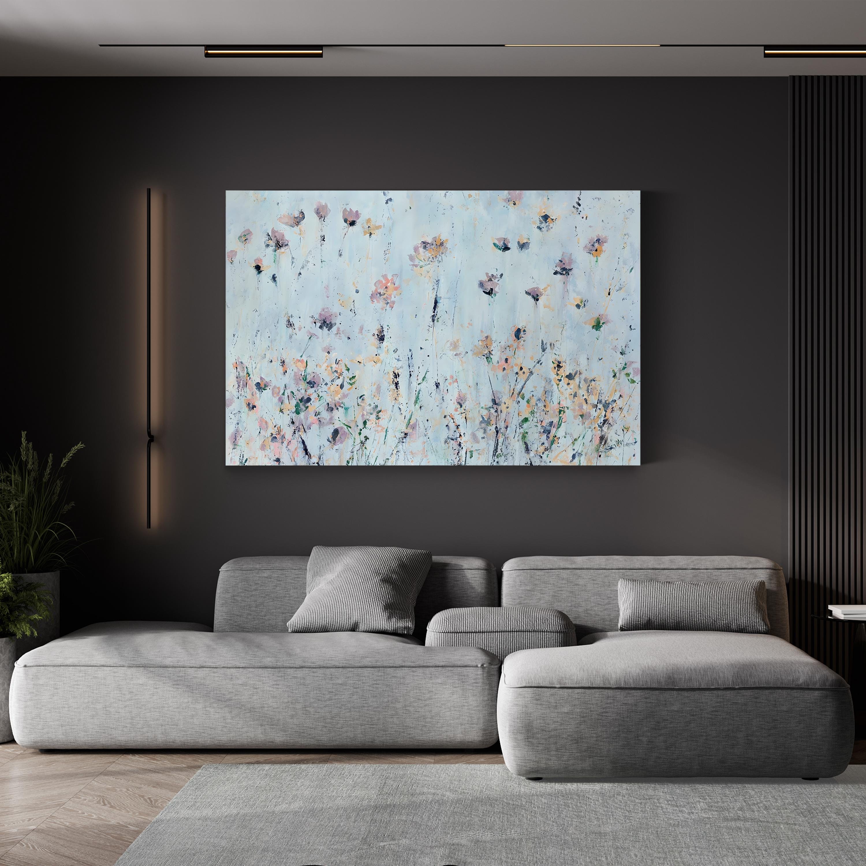 Beachfront Flowers | Contemporary Coastal Floral Wall Art by Jodi Maas