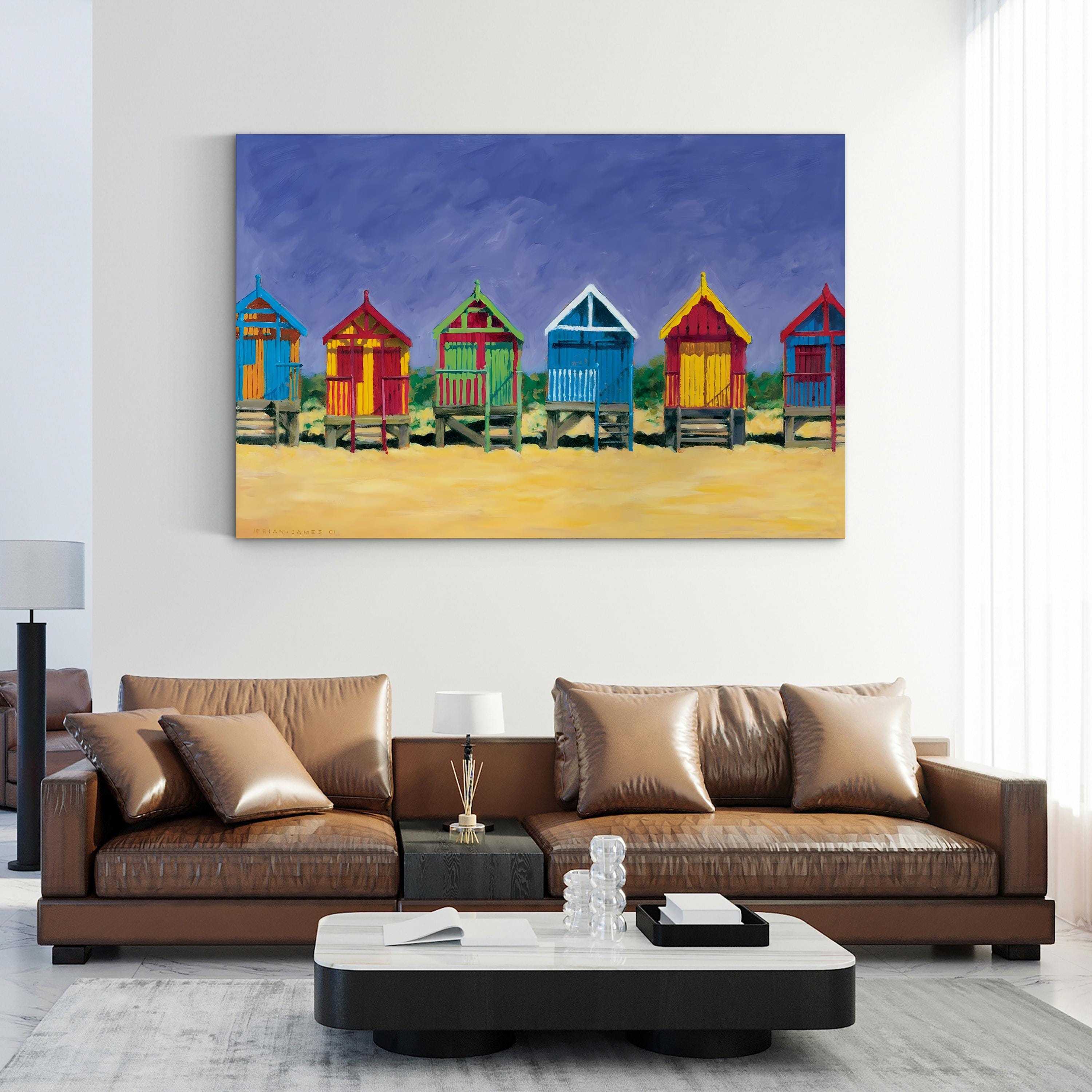 Beach Huts Wall Art by Brian James
