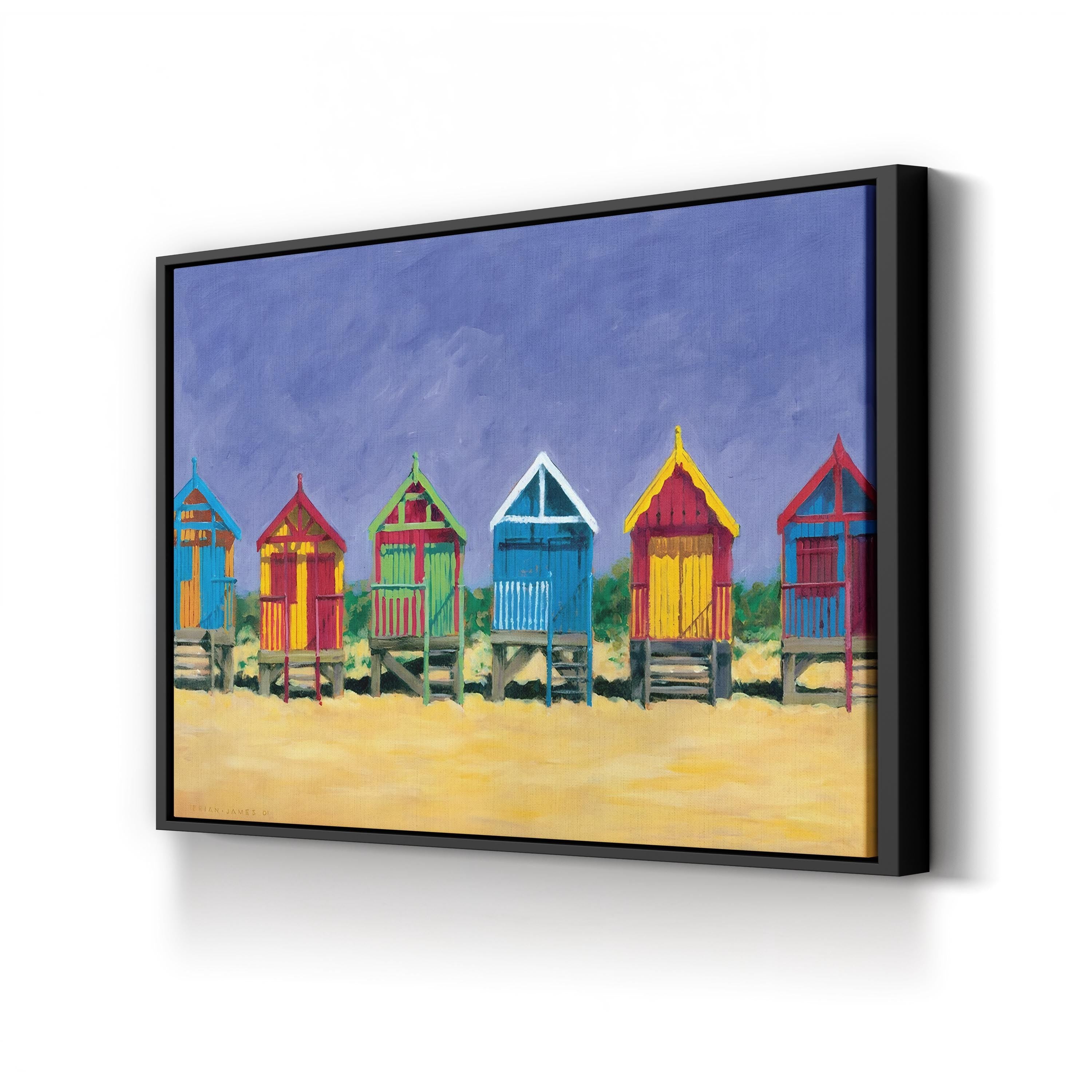 Beach Huts Wall Art by Brian James