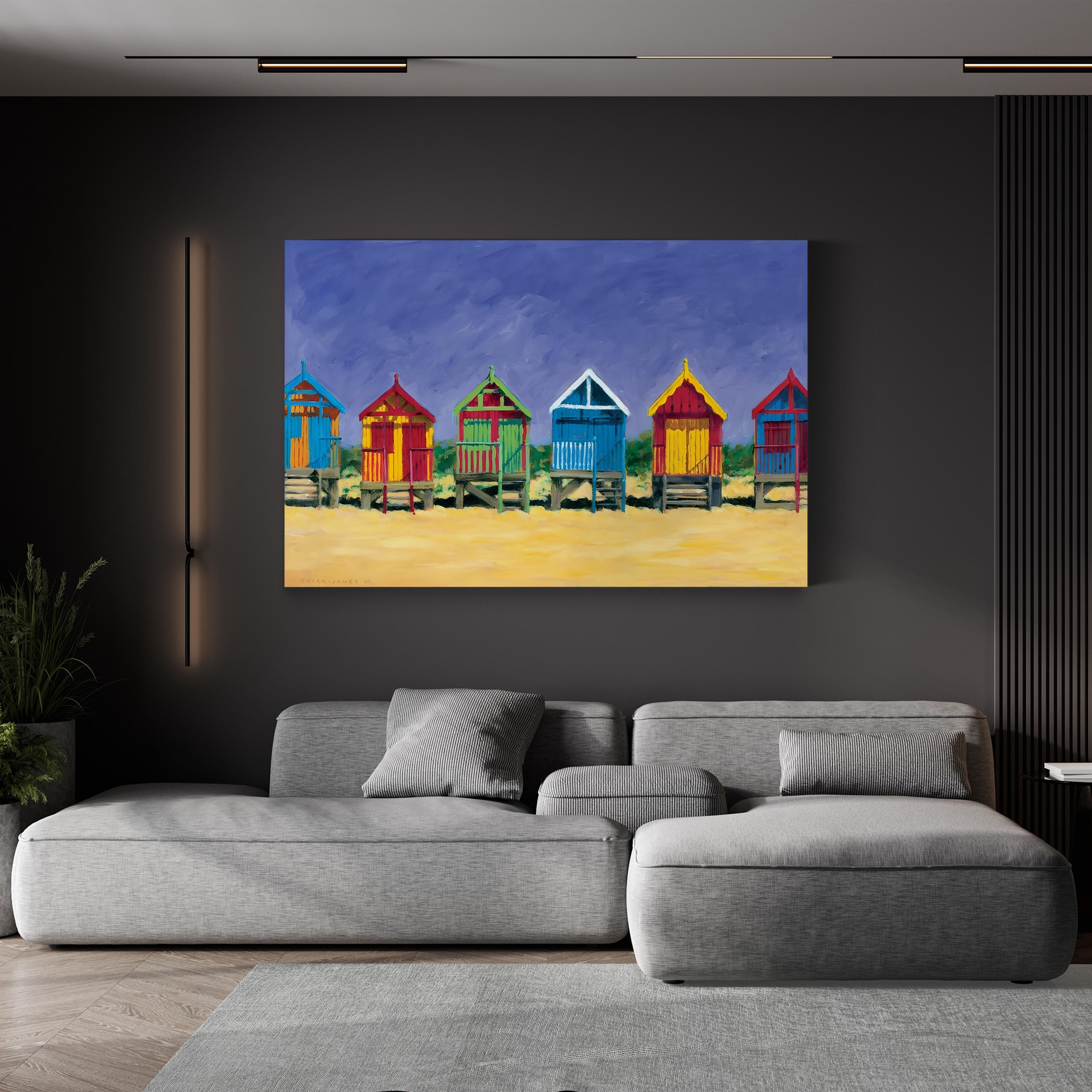Beach Huts Wall Art by Brian James