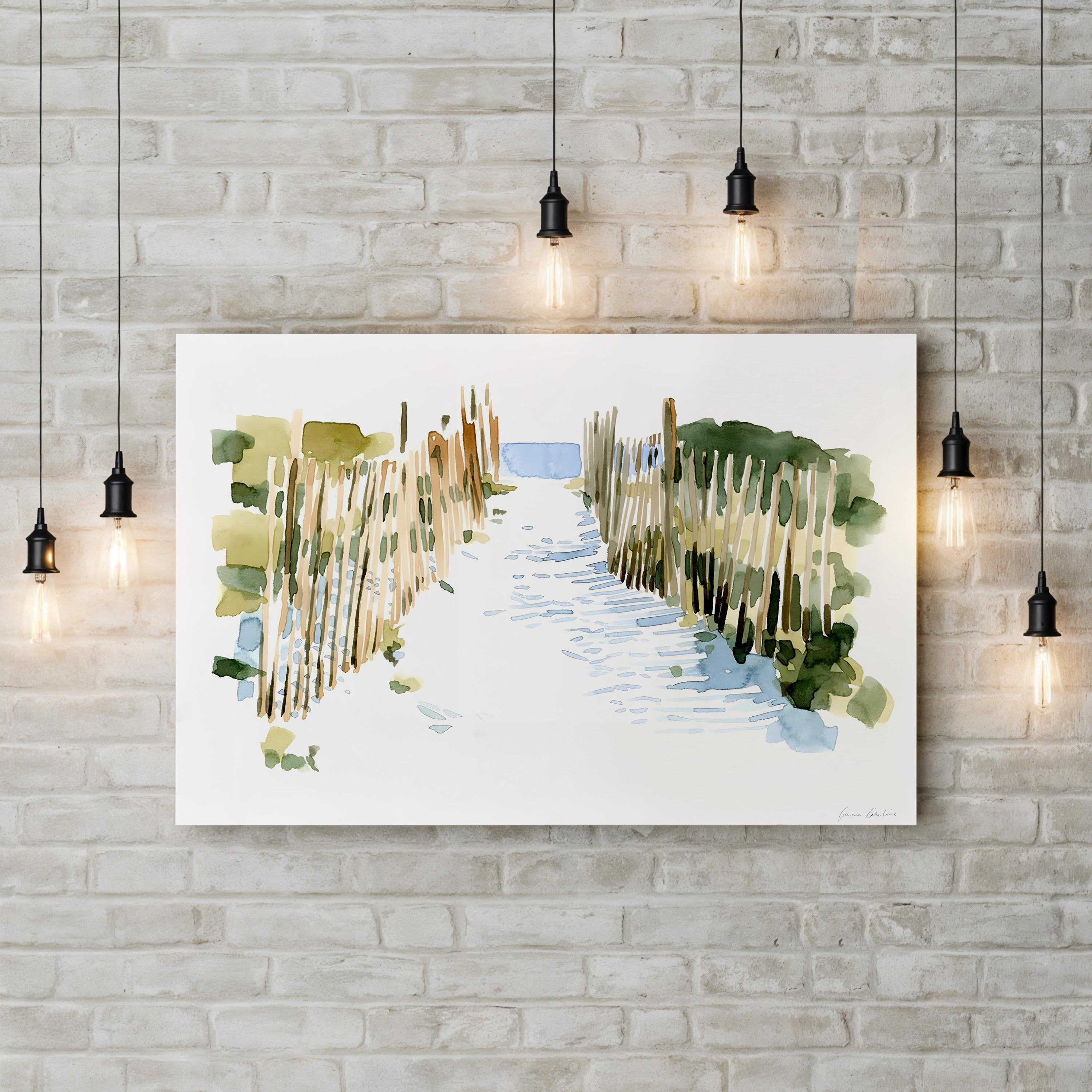 Beach Impressions I Wall Art by Emma Caroline | Contemporary Coastal Abstract Canvas Print