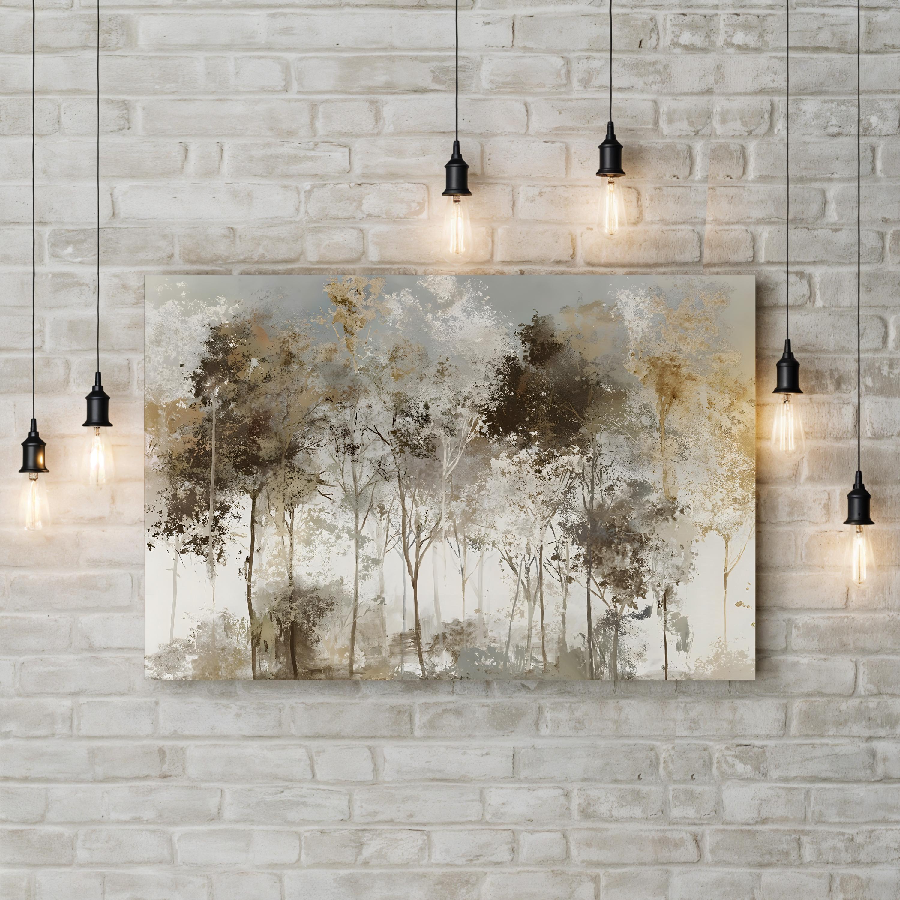 Black Forest Wall Art by Allison Pearce | Misty Woodland Landscape Canvas