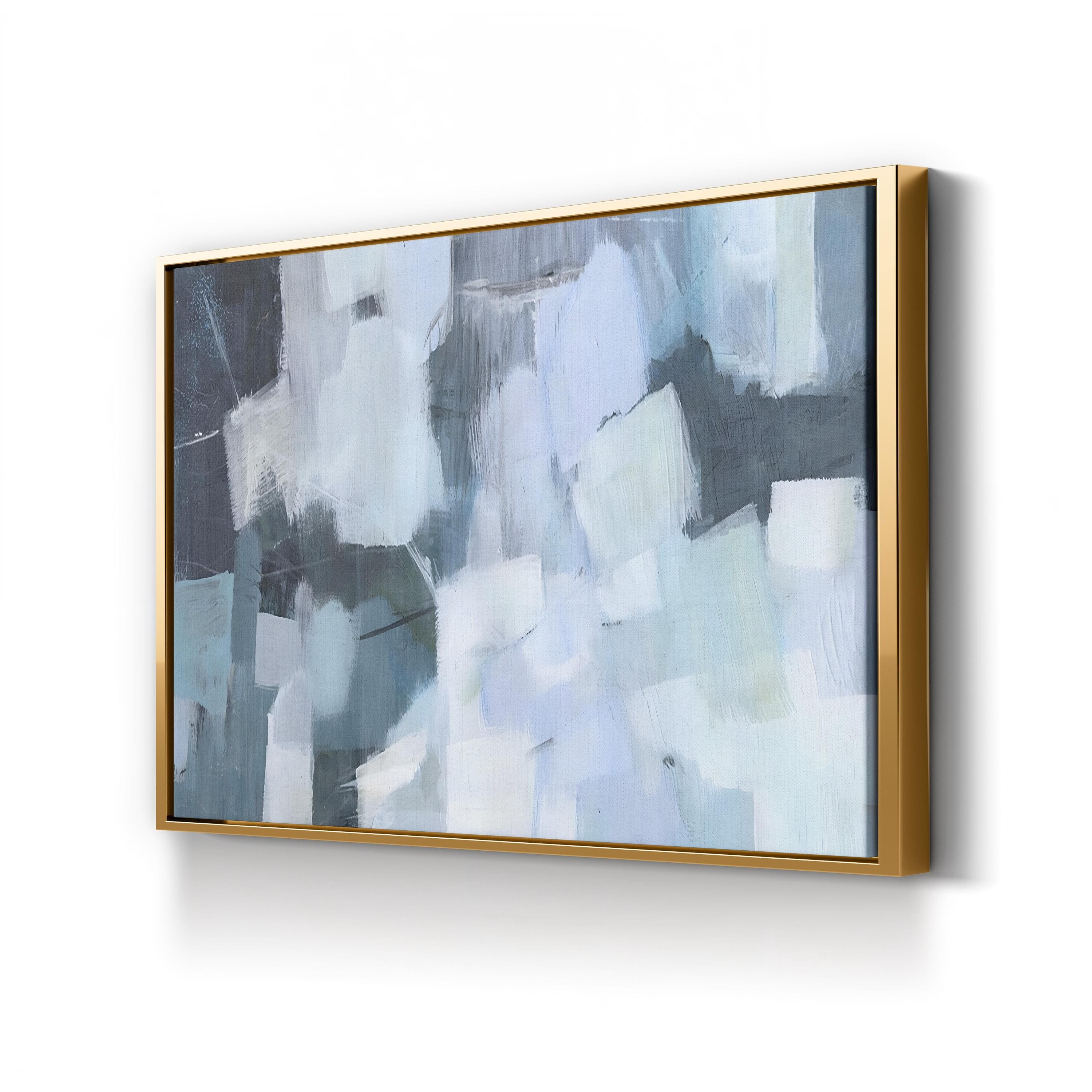 Blue Deluge I Wall Art by Victoria Borges – Contemporary Abstract Painting Print