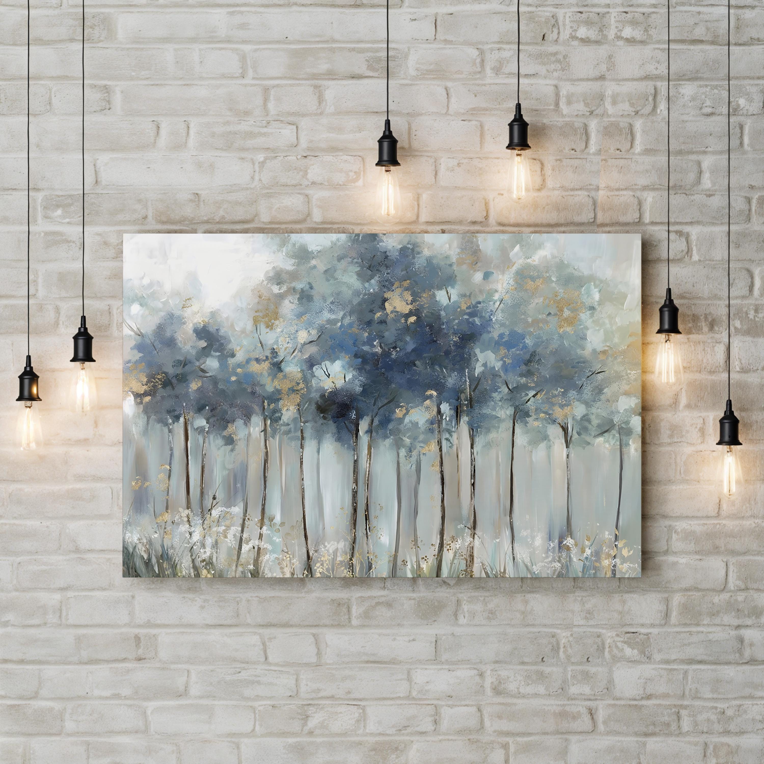 Blue Golden Forest Wall Art by Allison Pearce