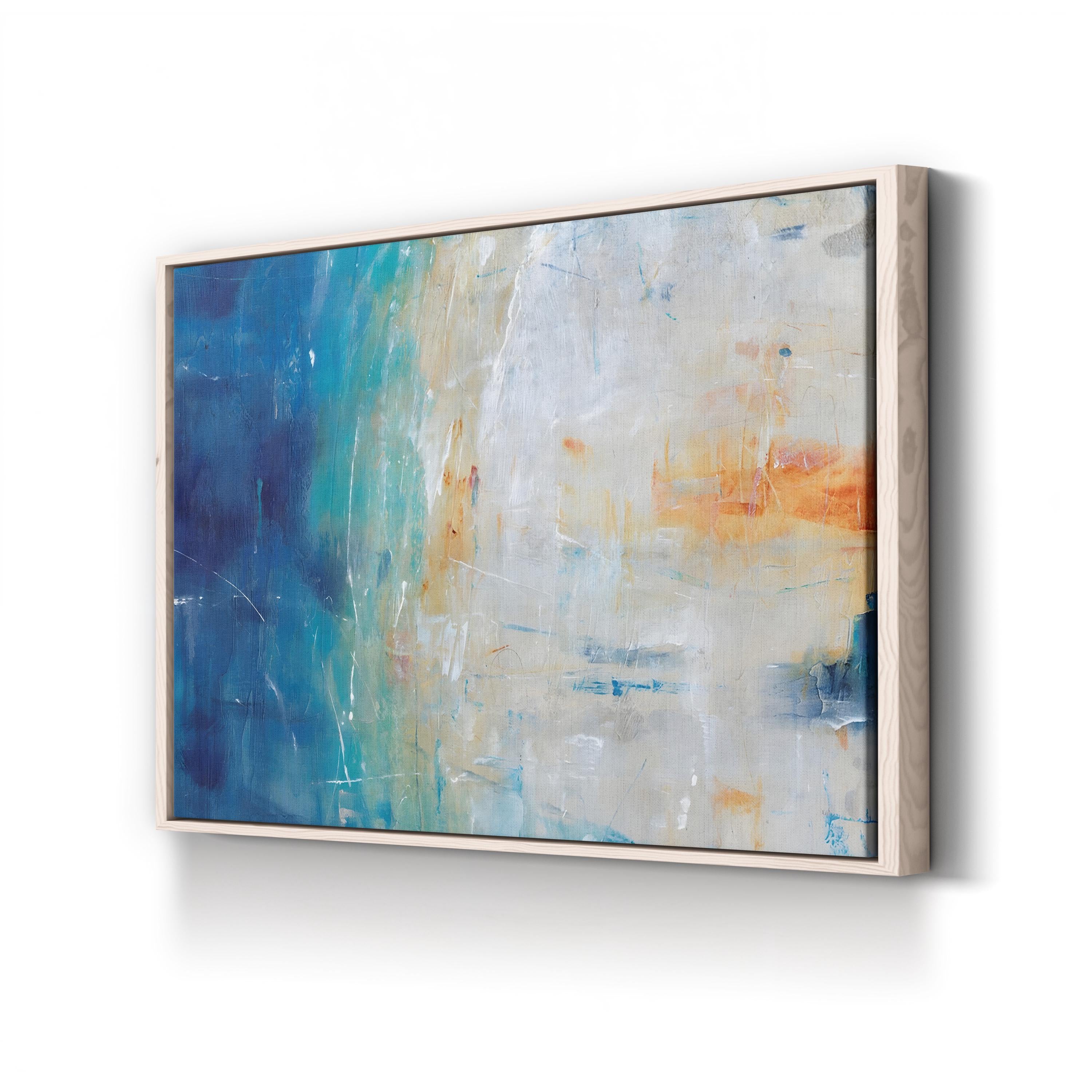 Blue Grotto II Wall Art by Tim O’Toole | Contemporary Abstract Coastal Landscape Canvas Print