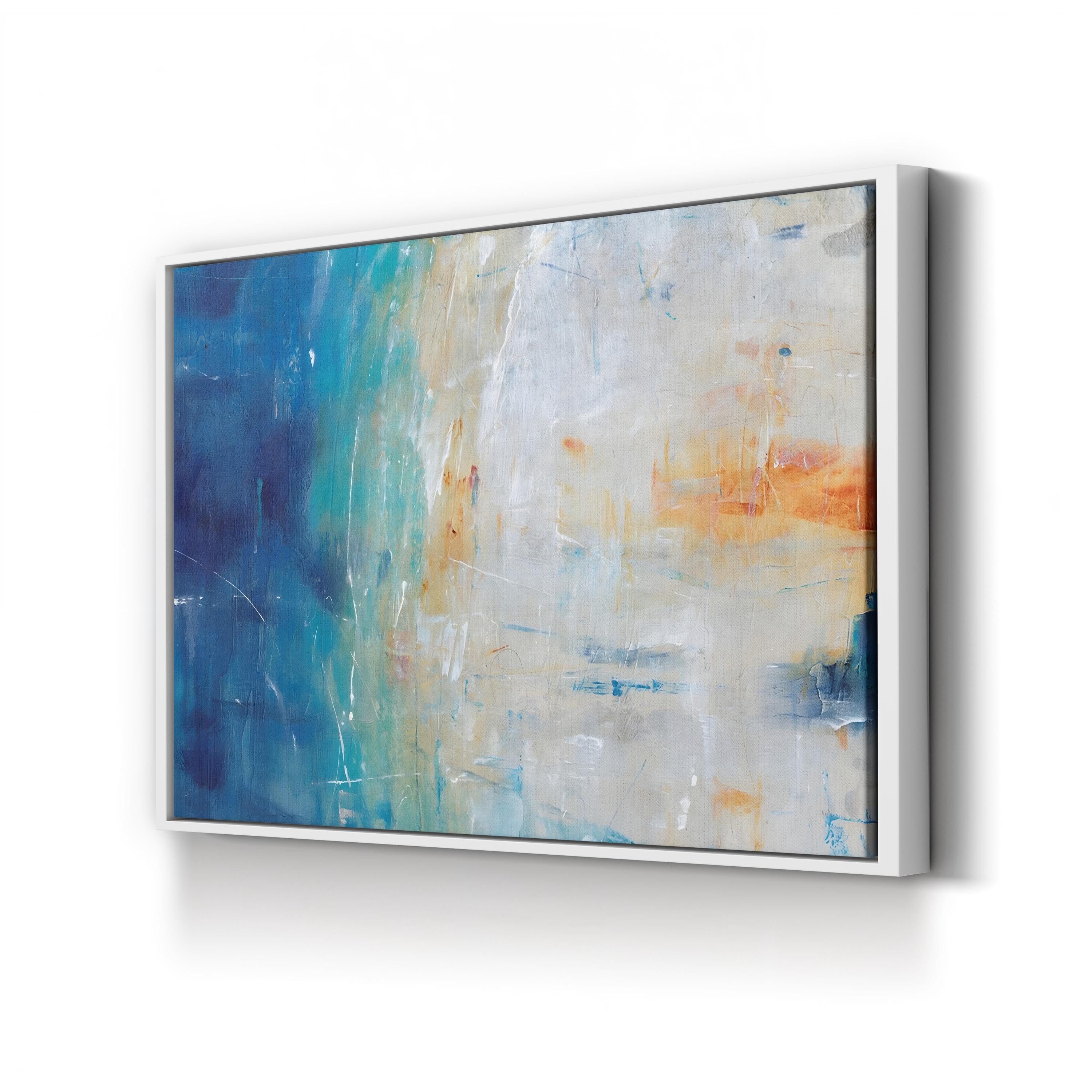 Blue Grotto II Wall Art by Tim O’Toole | Contemporary Abstract Coastal Landscape Canvas Print