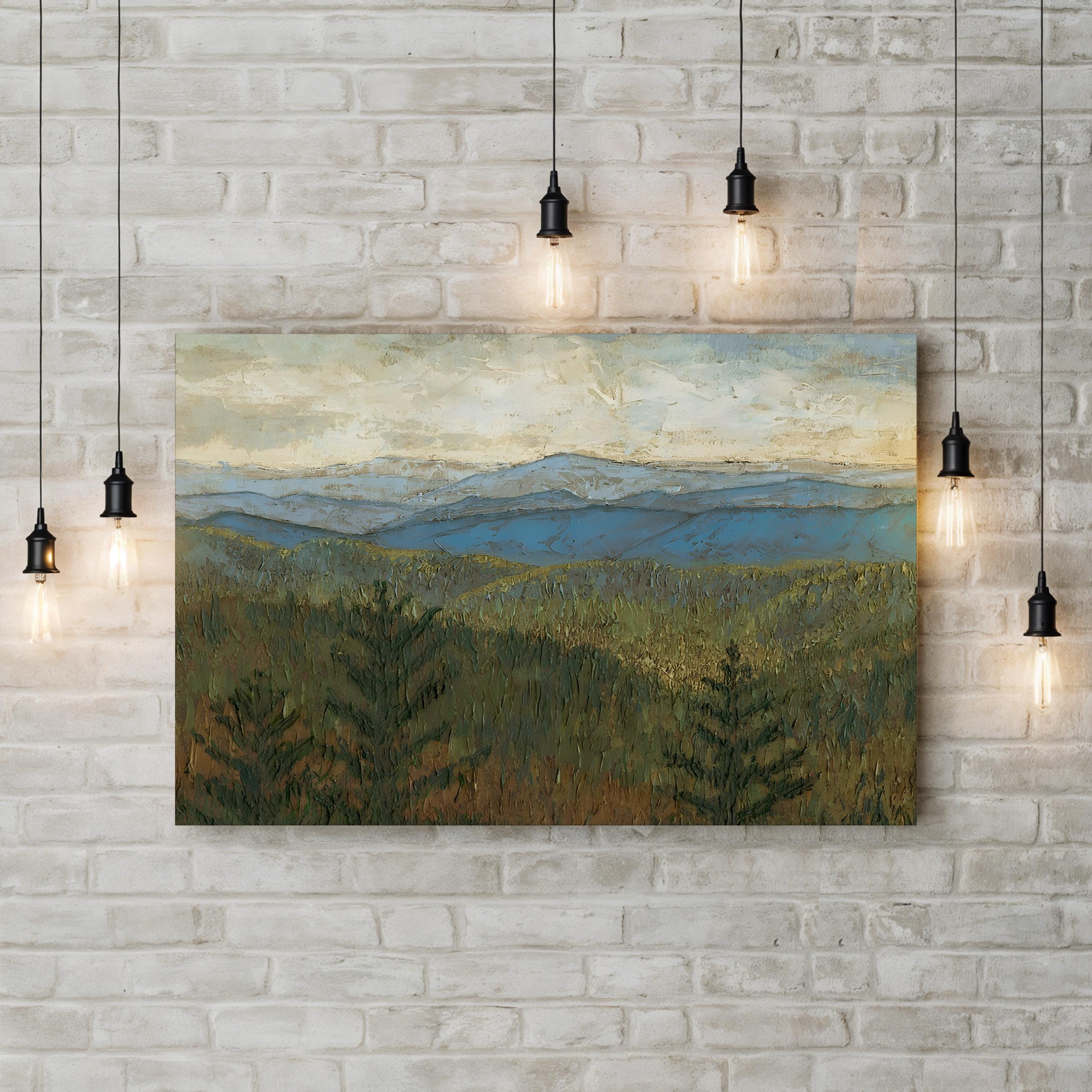 Blue Ridge View I Wall Art by Megan Meagher | Blue Ridge Mountains, Appalachian Region Landscape Canvas Print