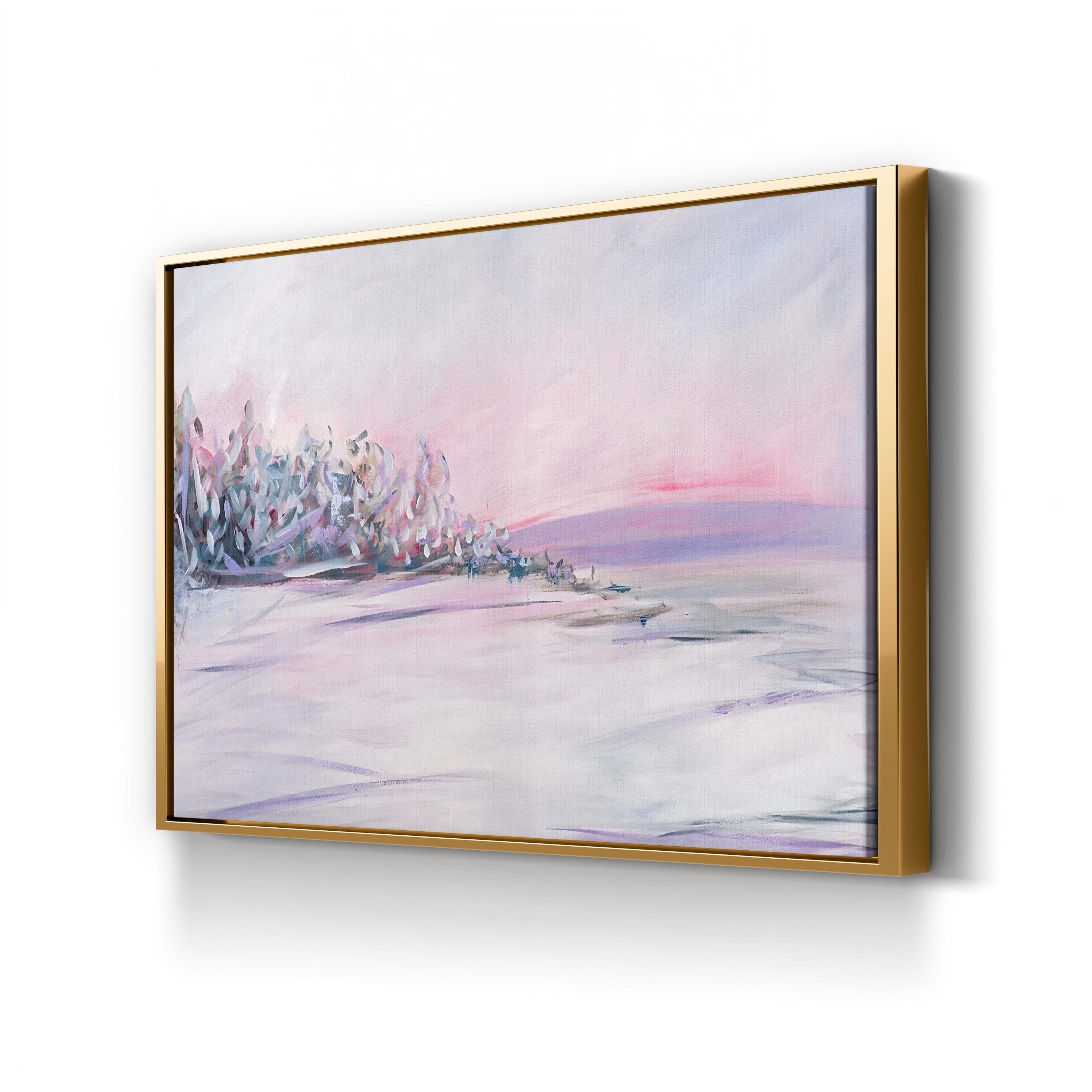 Blush Winter Sunset Wall Art by Circle Art Group