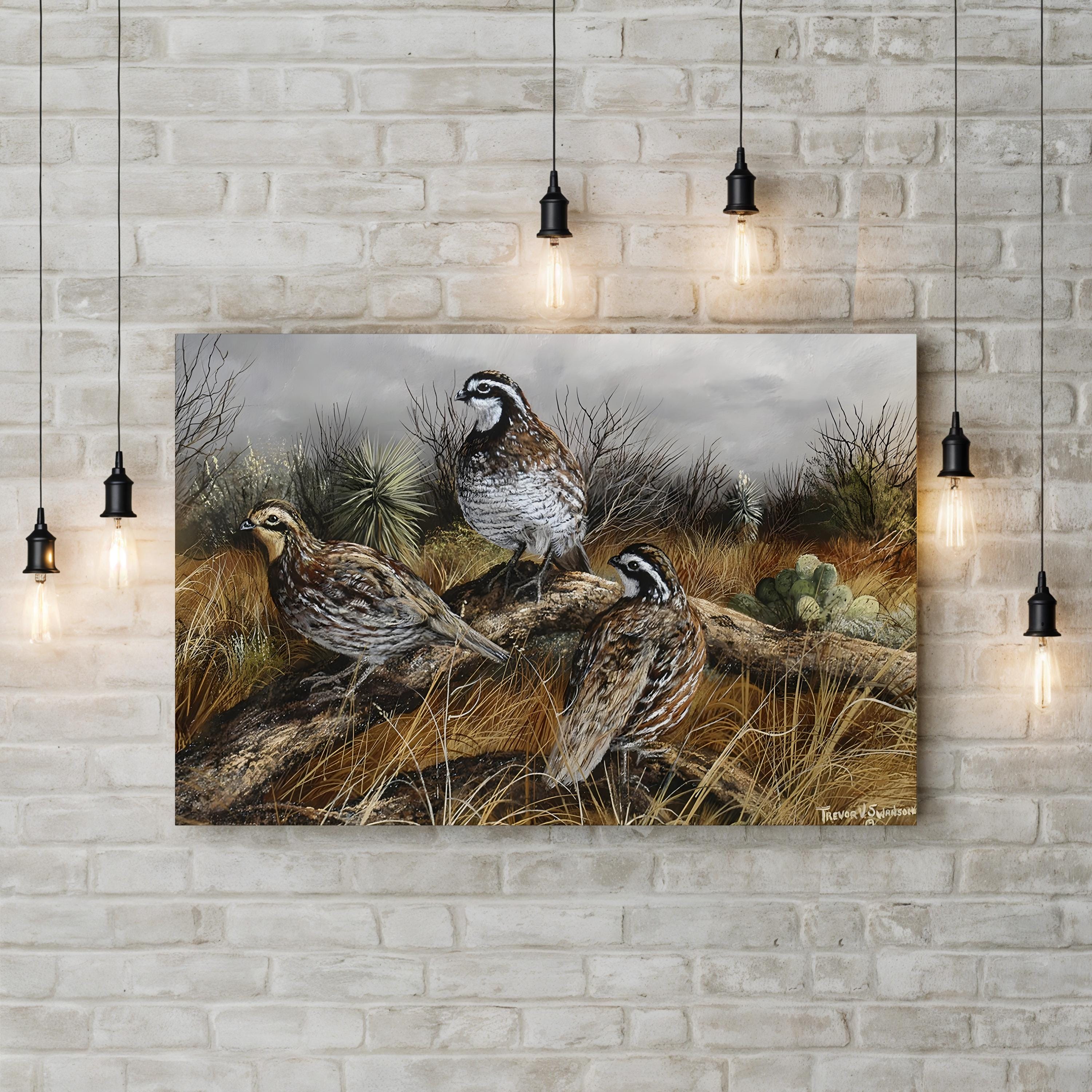 Bobwhite Trio II Wall Art by Trevor V. Swanson