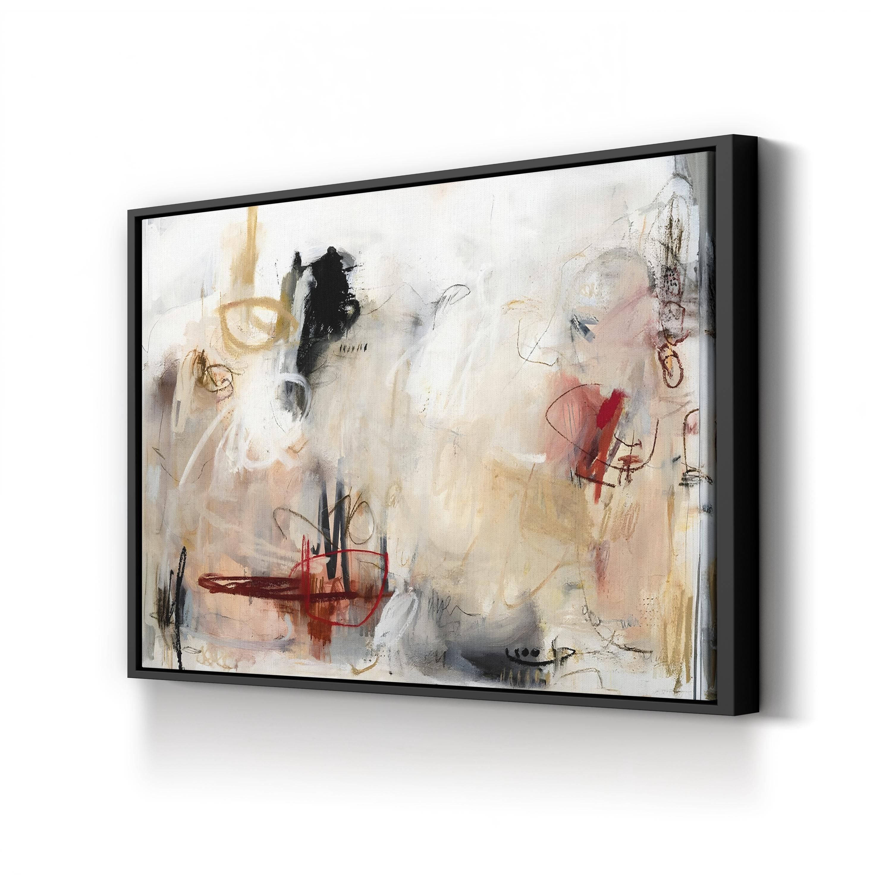 Bold and Fiery Wall Art by Studio B – Abstract Red, Orange & Black Canvas Print