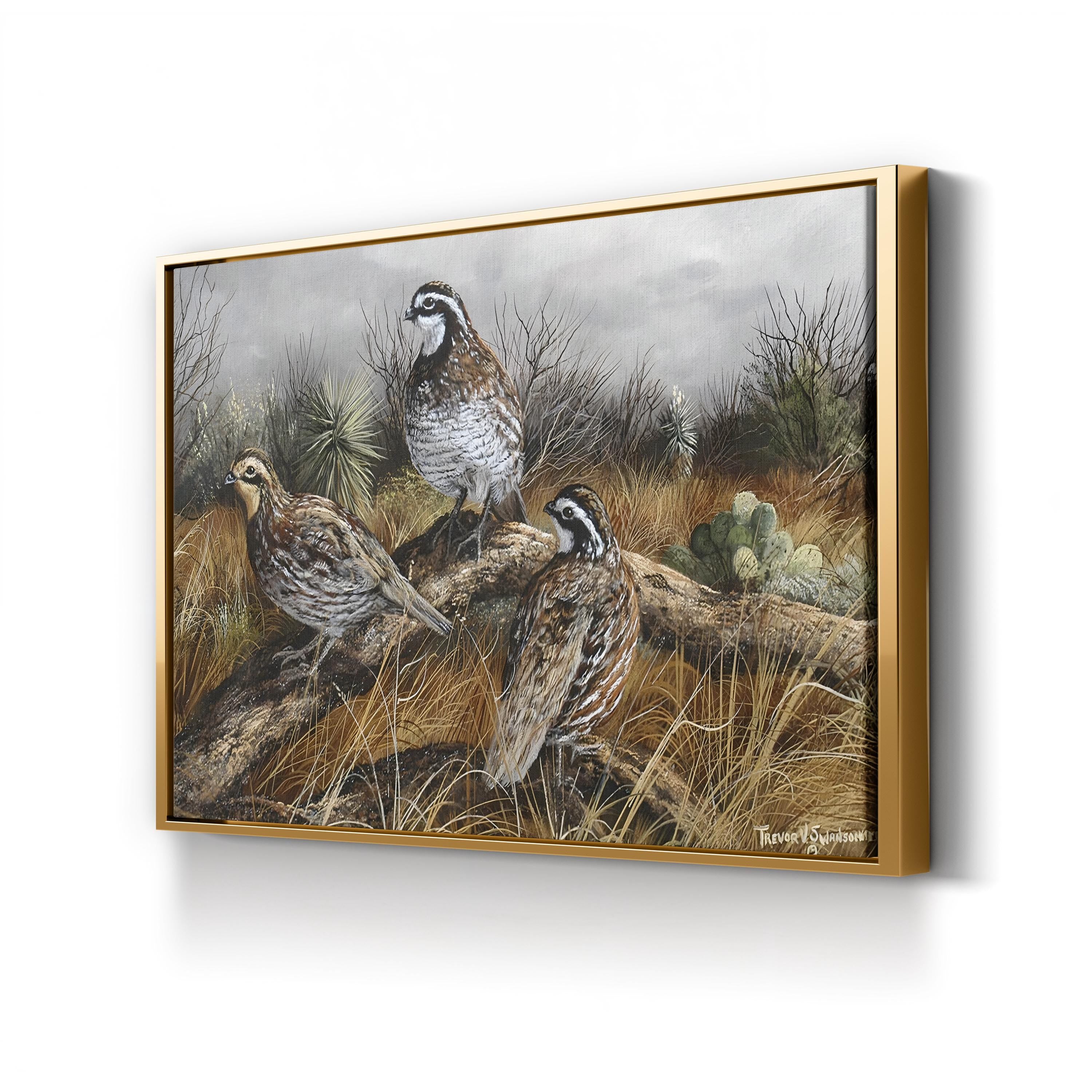 Bobwhite Trio II Wall Art by Trevor V. Swanson