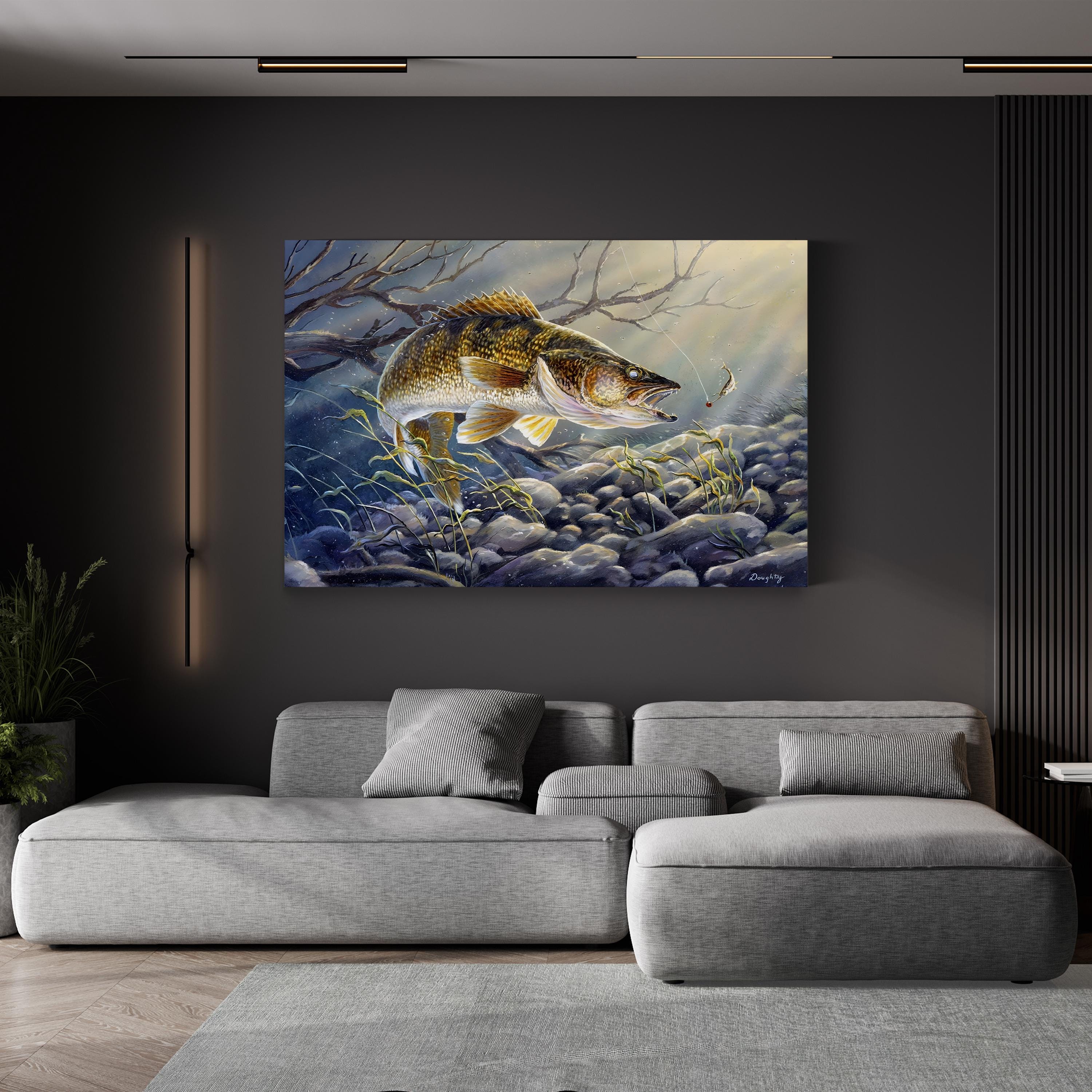 Break Line Walleye – Terry Doughty Wall Art | Wildlife Canvas Print