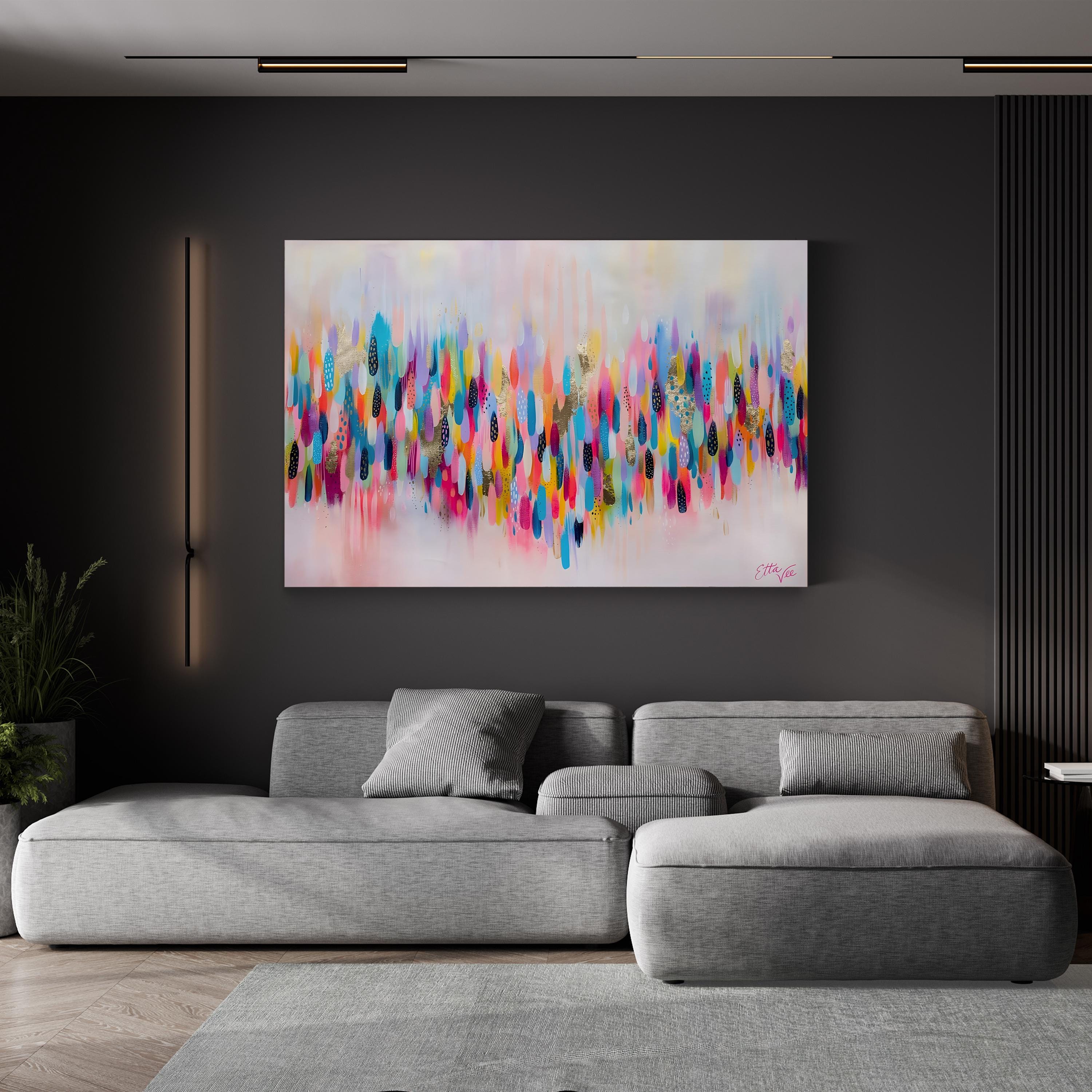 Brushstroke 109 Wall Art by EttaVee Art | Contemporary Colorful Abstract Canvas