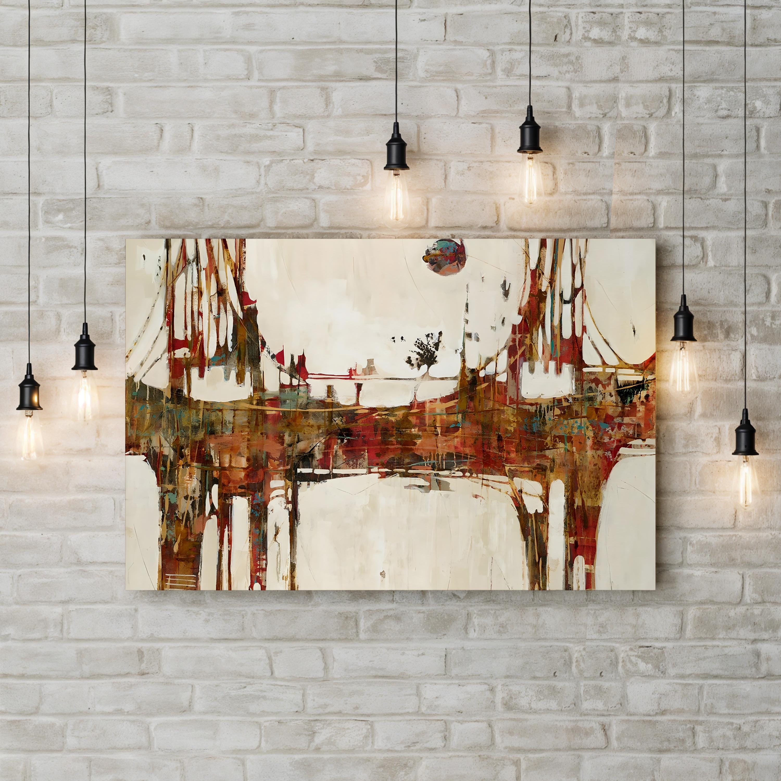 Building Bridges Wall Art by Liz Jardine | Abstract Landscape Canvas