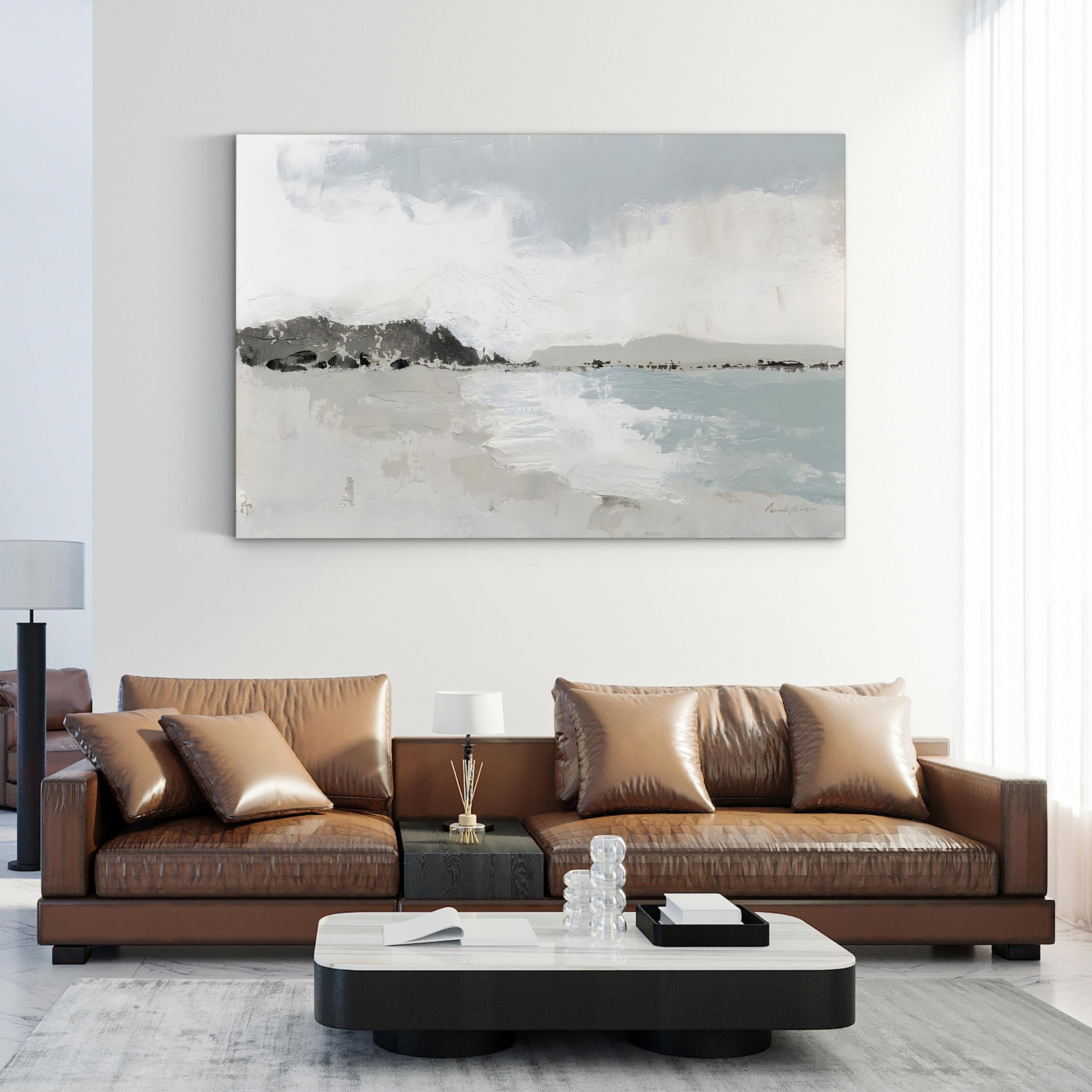 Calm Water Neutral Wall Art by Pamela Munger – Minimalist Watercolor Coastal Canvas Print