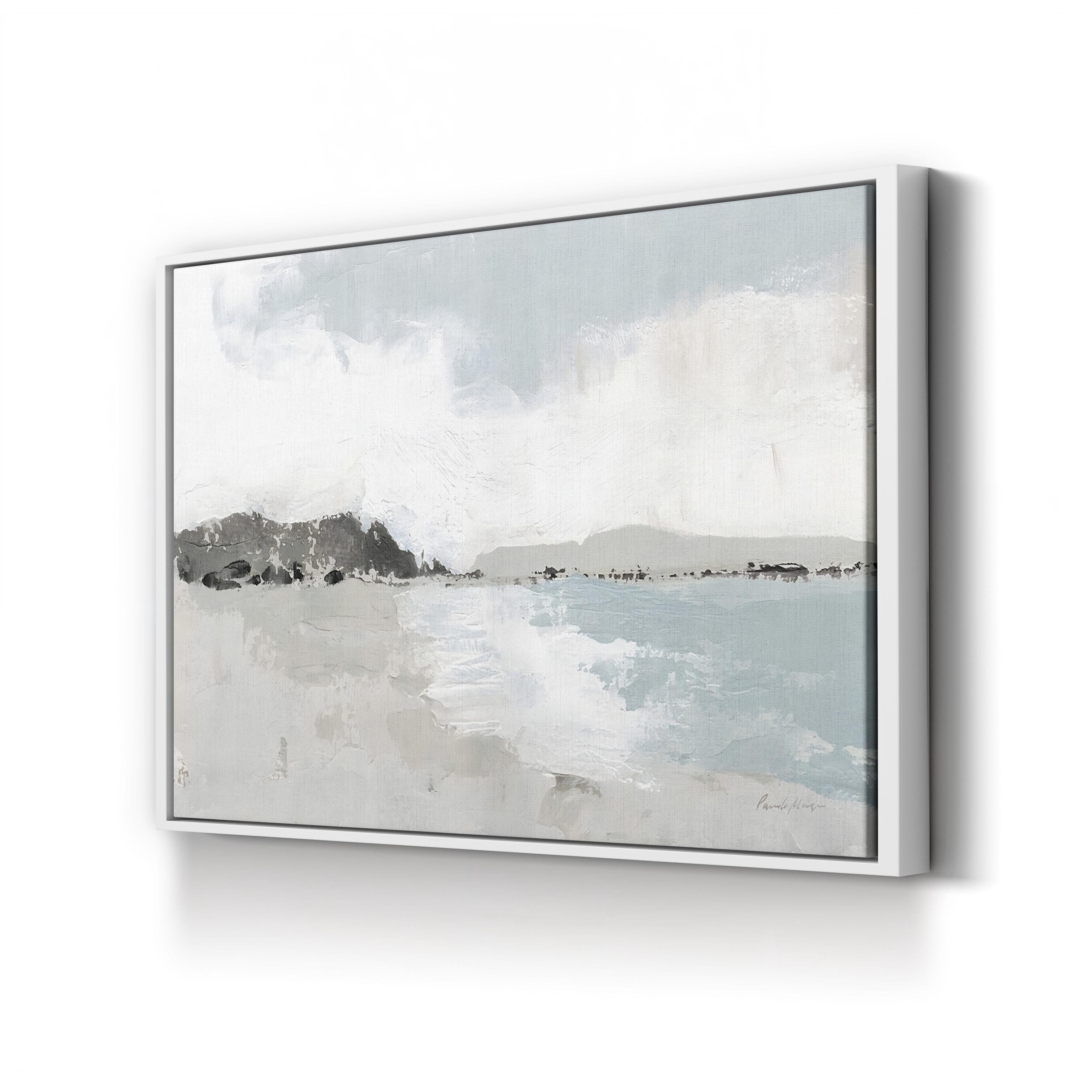 Calm Water Neutral Wall Art by Pamela Munger – Minimalist Watercolor Coastal Canvas Print