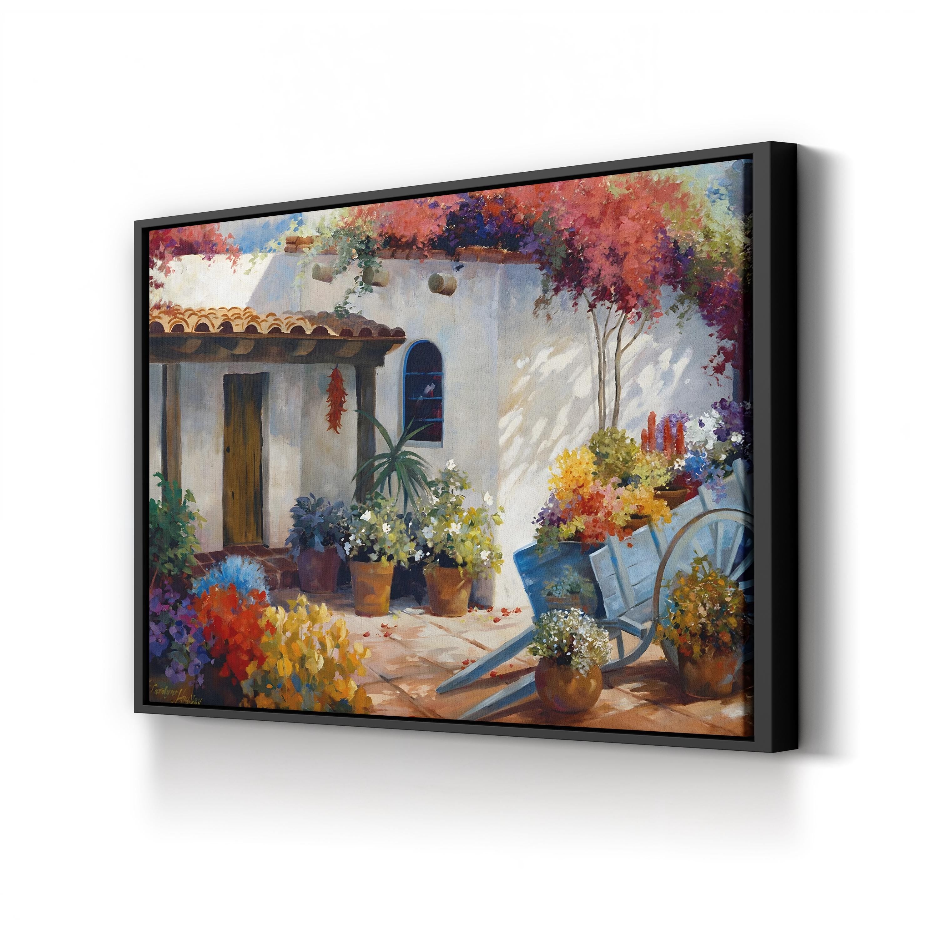 Casa Paloma Canvas Art: Boho Landscape Print, Earthy Tones