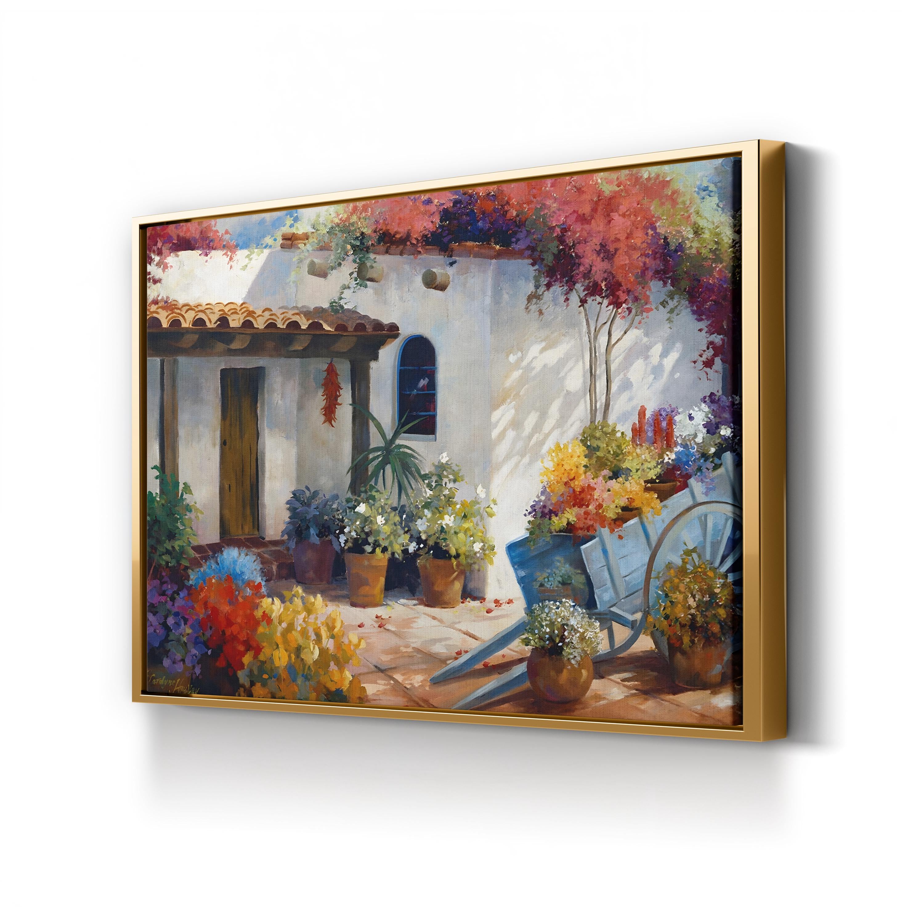 Casa Paloma Canvas Art: Boho Landscape Print, Earthy Tones
