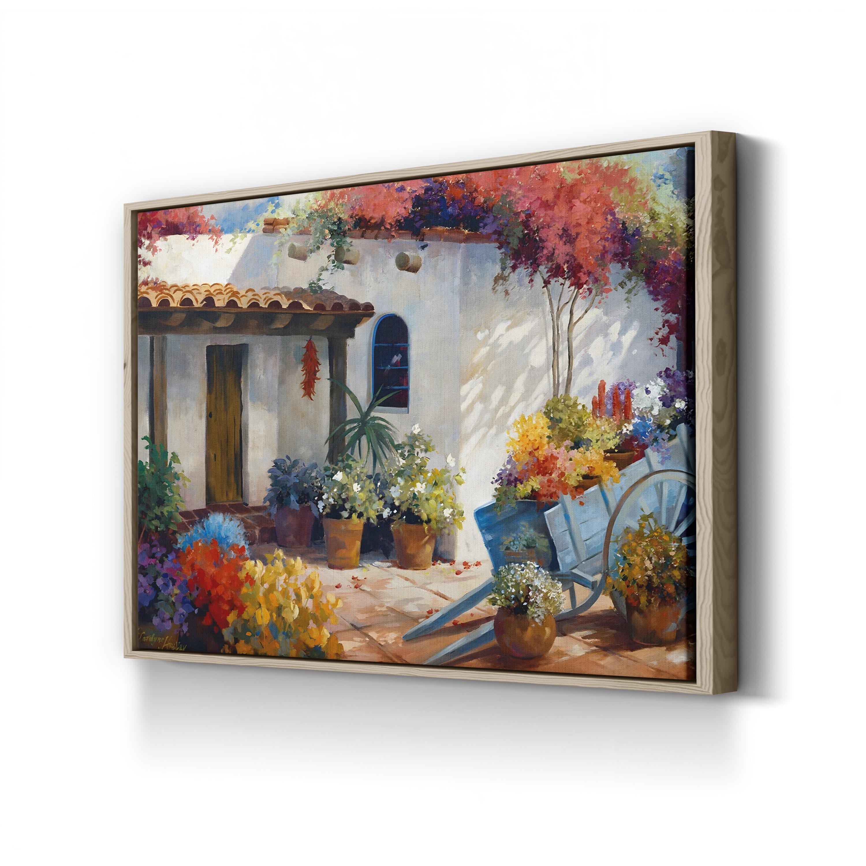 Casa Paloma Canvas Art: Boho Landscape Print, Earthy Tones