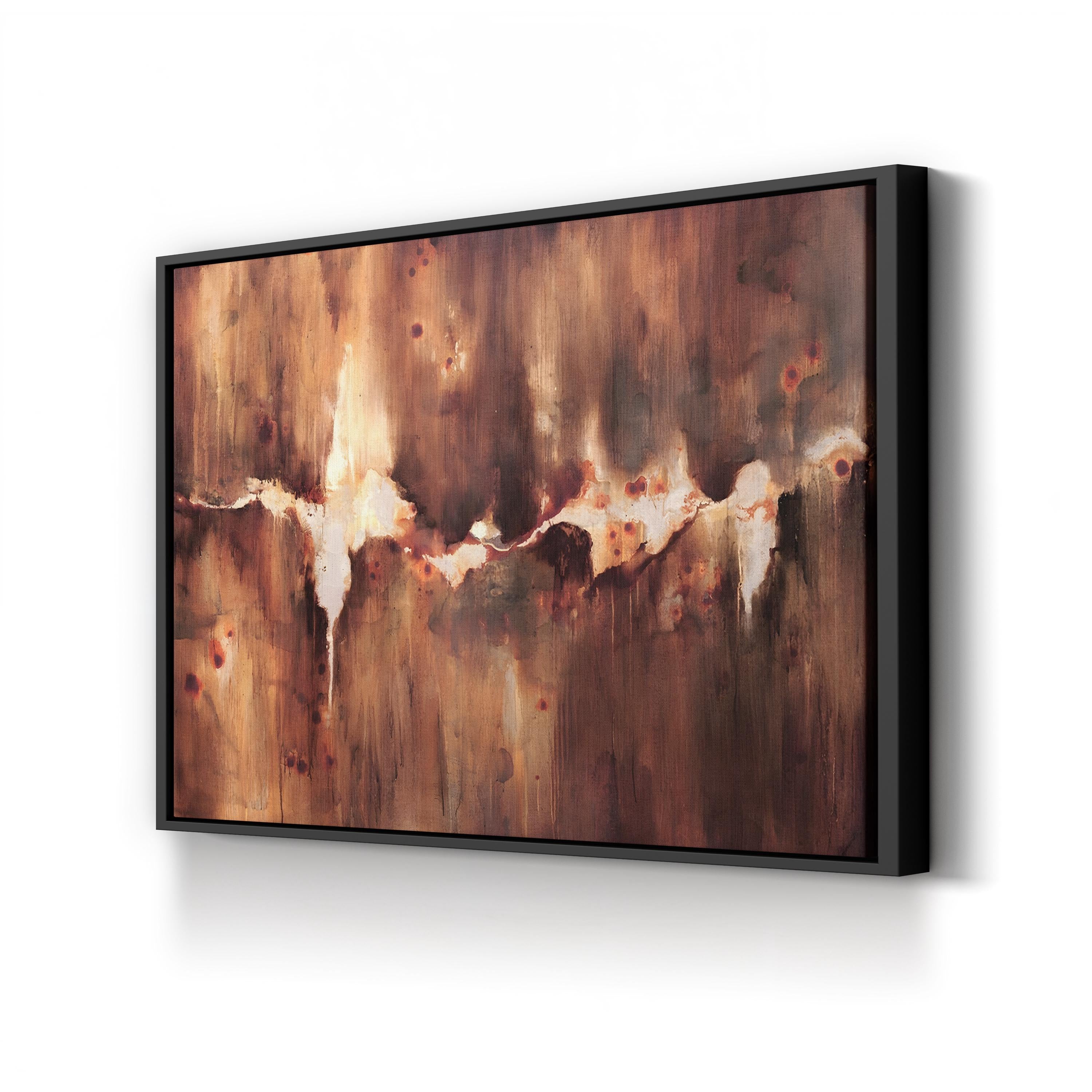 Rustic Patina Composition Cast Iron Wall Sconce Abstract Print