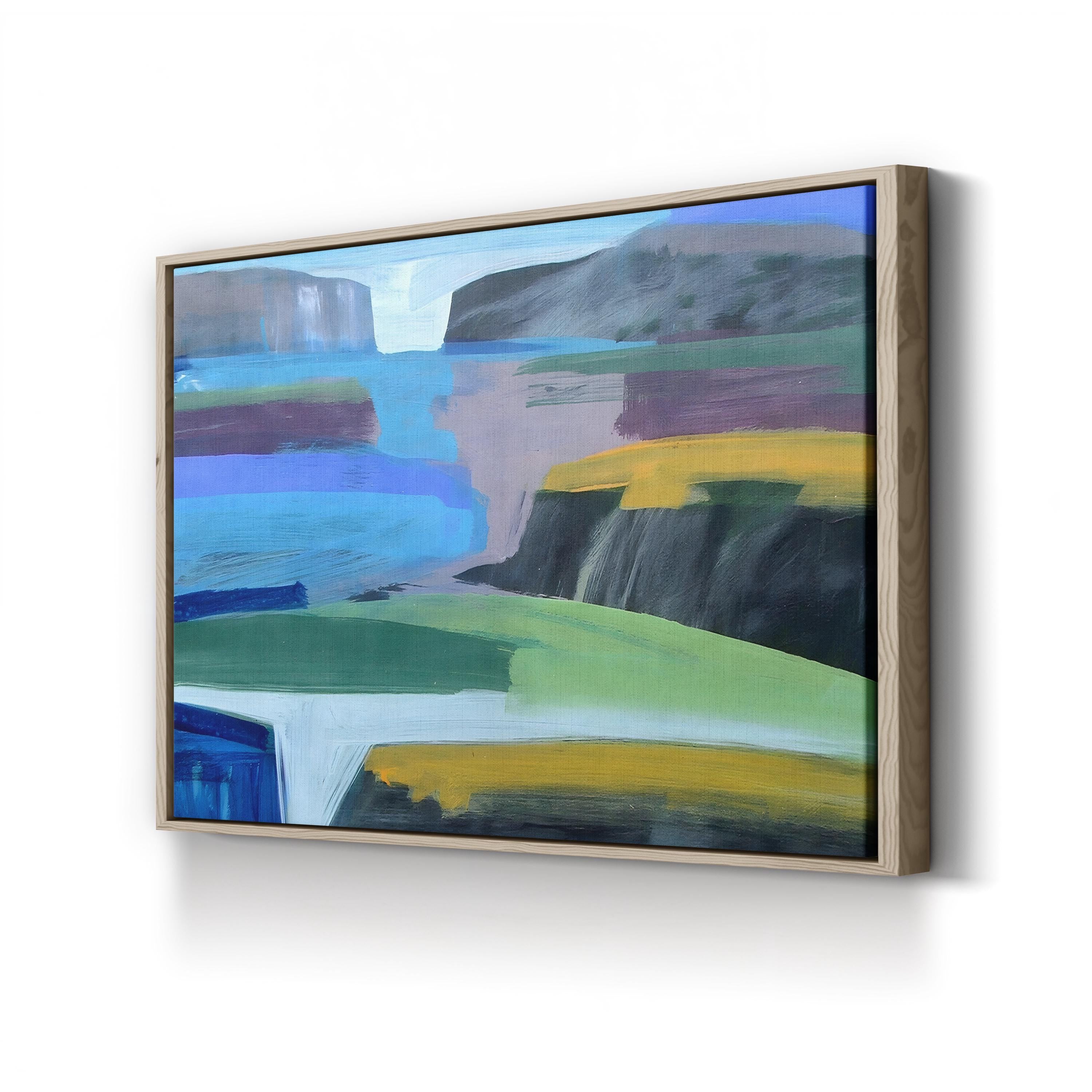 Coast Wall Art by Paul Powis | Contemporary Coastal Abstract Landscape Canvas Print