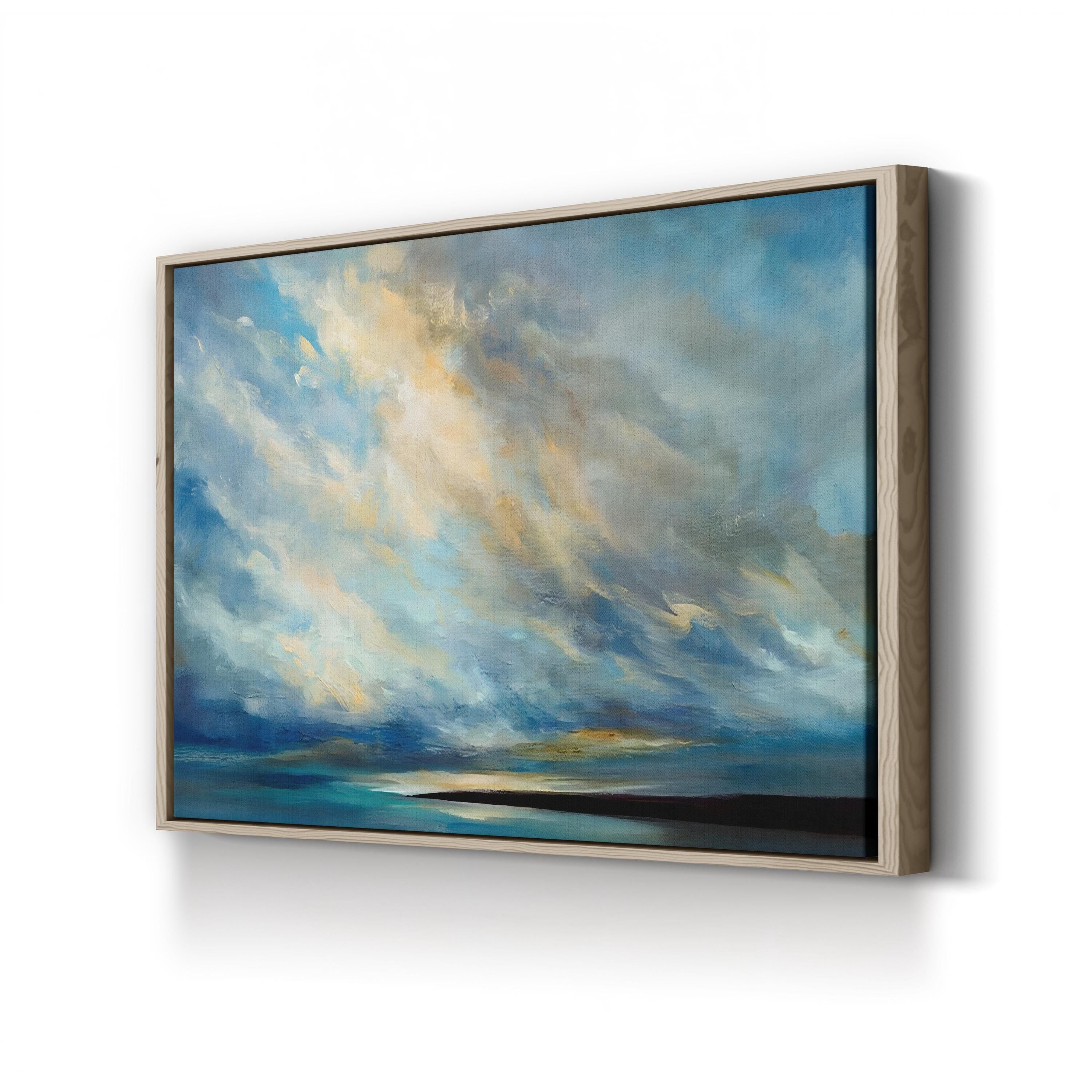 Coastal Clouds XVIII Wall Art by Sheila Finch | Contemporary Abstract Sky and Sea Canvas Print