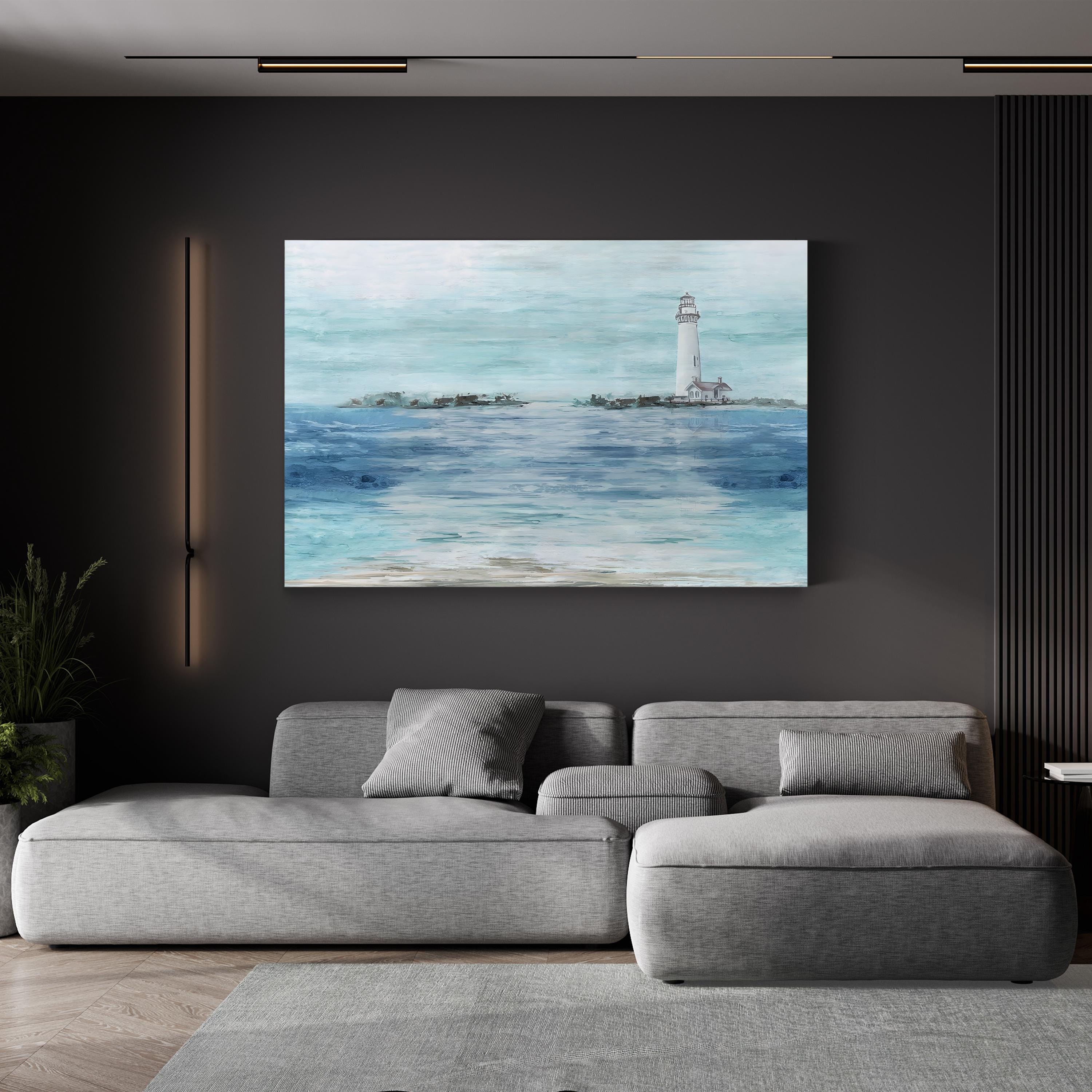 Coastal Lighthouse | Nautical Ocean Landscape Wall Art by Eva Watts
