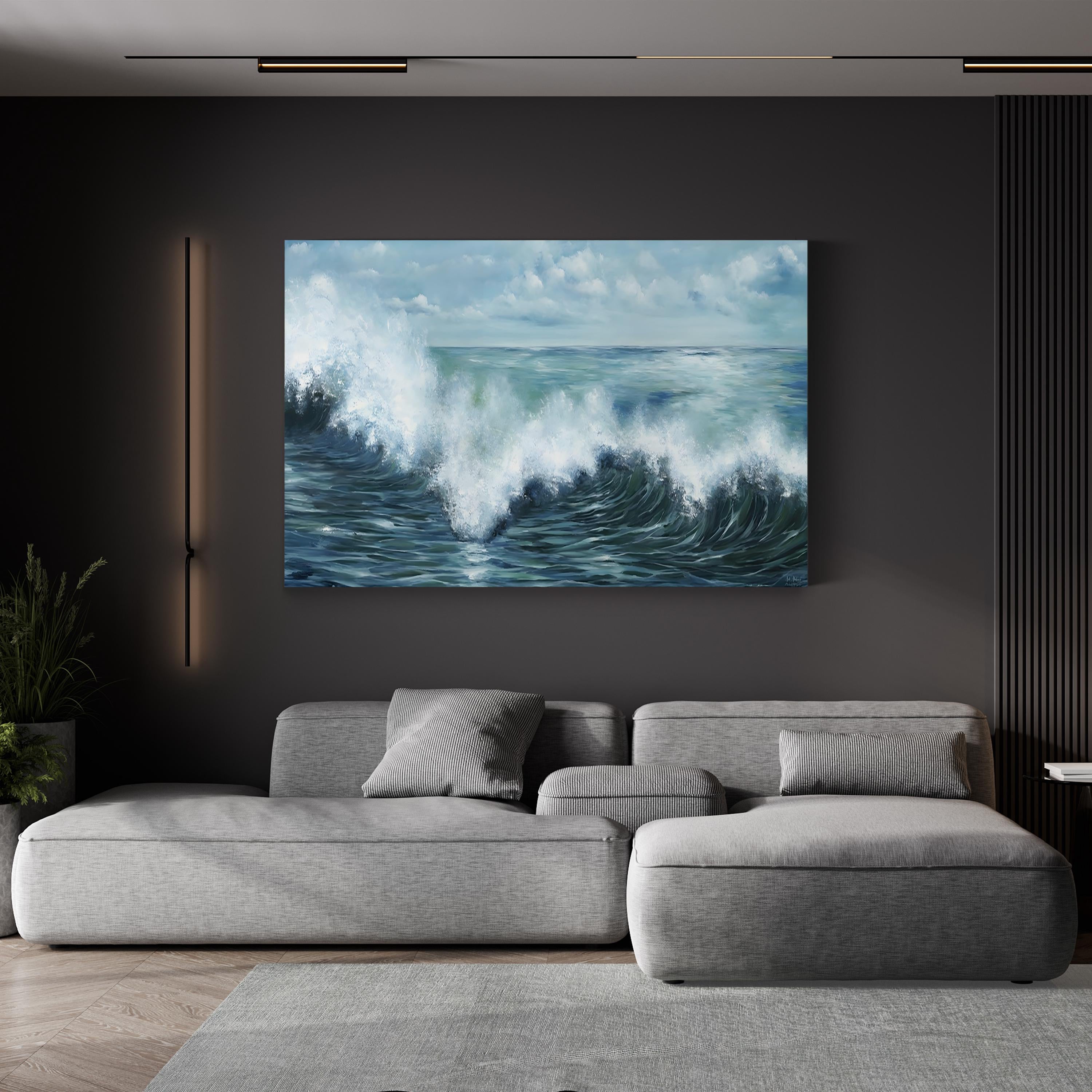 Coastal Waves Contemporary Ocean Wall Art by Art Atelier Alliance