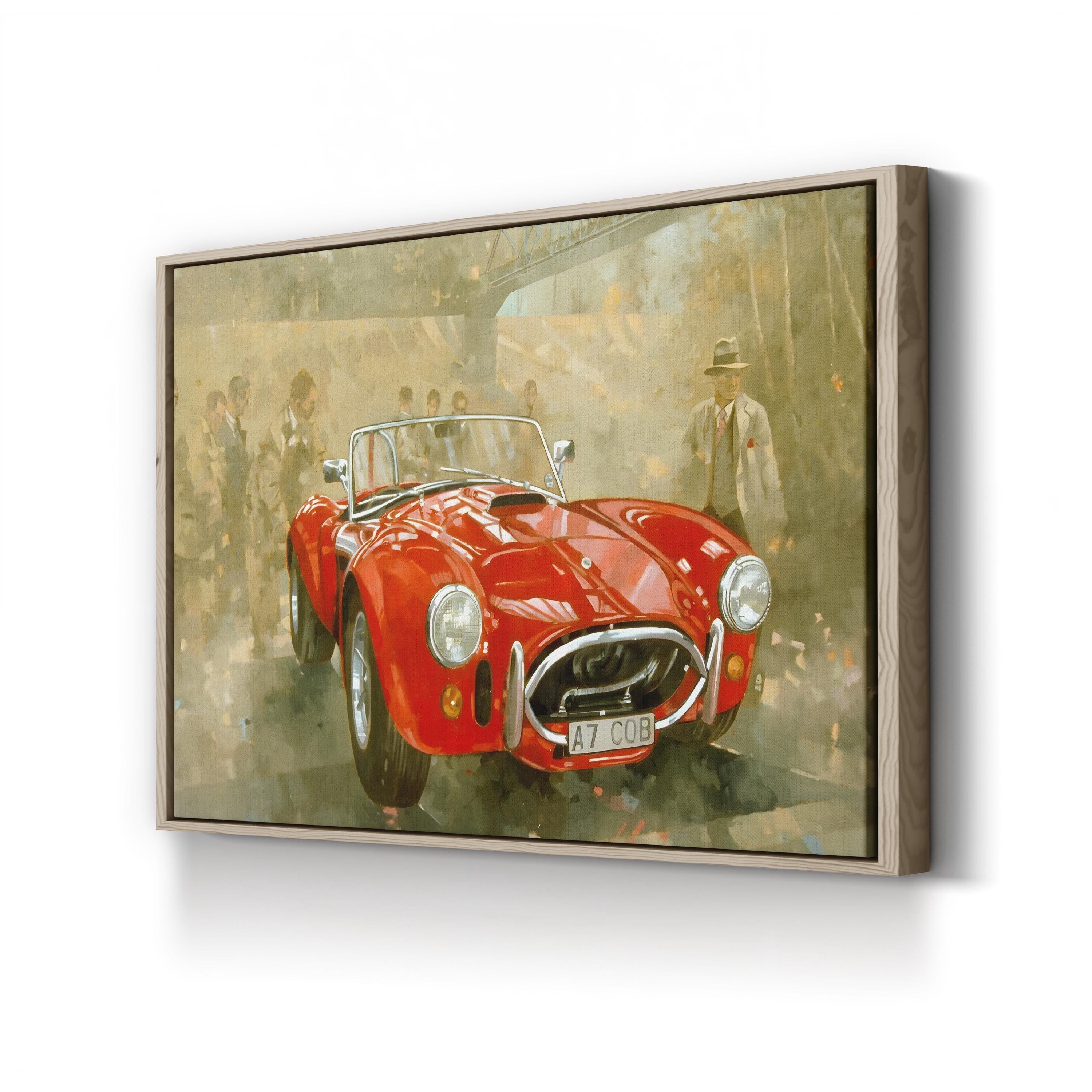 Cobra at Brooklands Vintage Sports Car Wall Art by Peter Miller