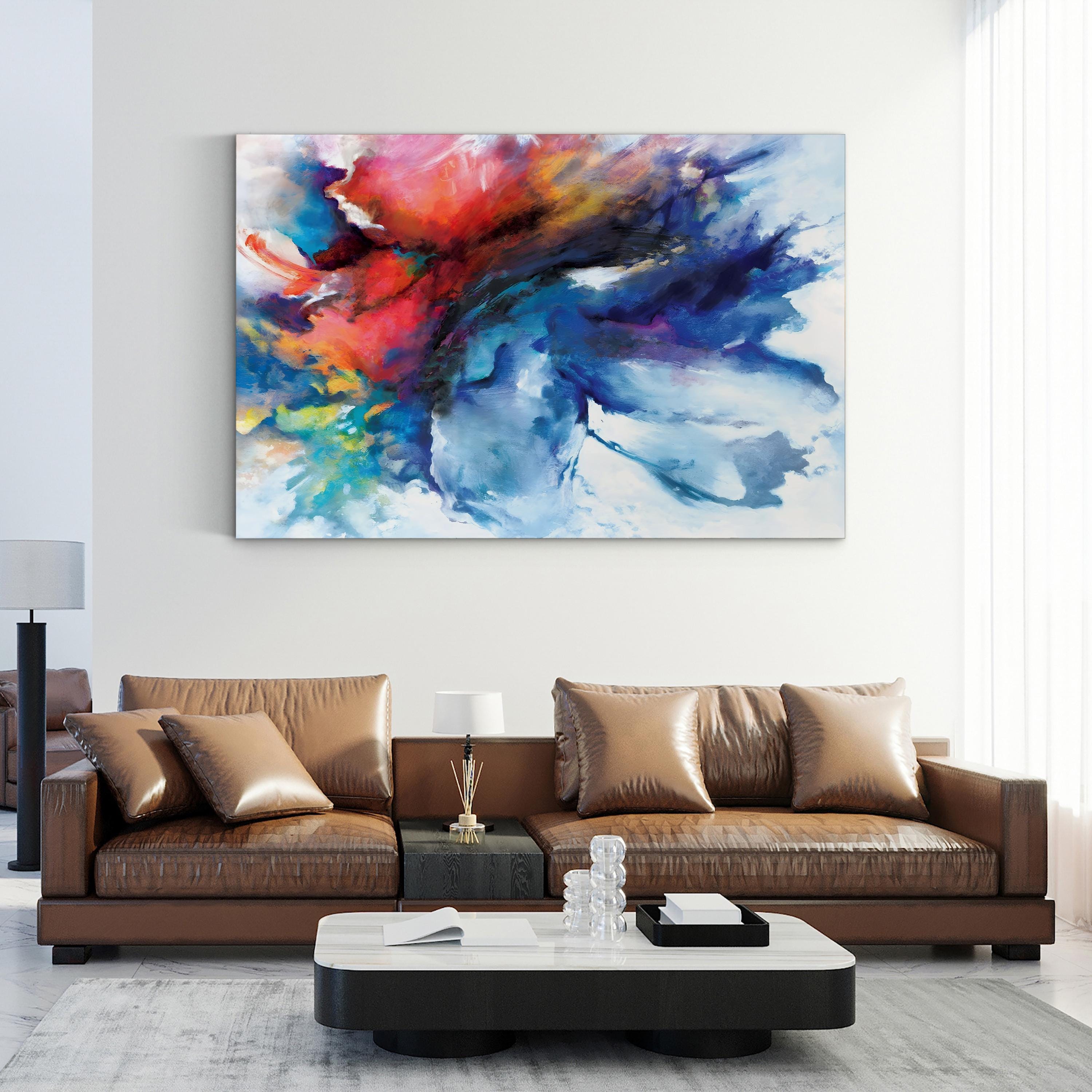 Color Burst – Contemporary Abstract Expressionist Wall Art by Circle Art Group