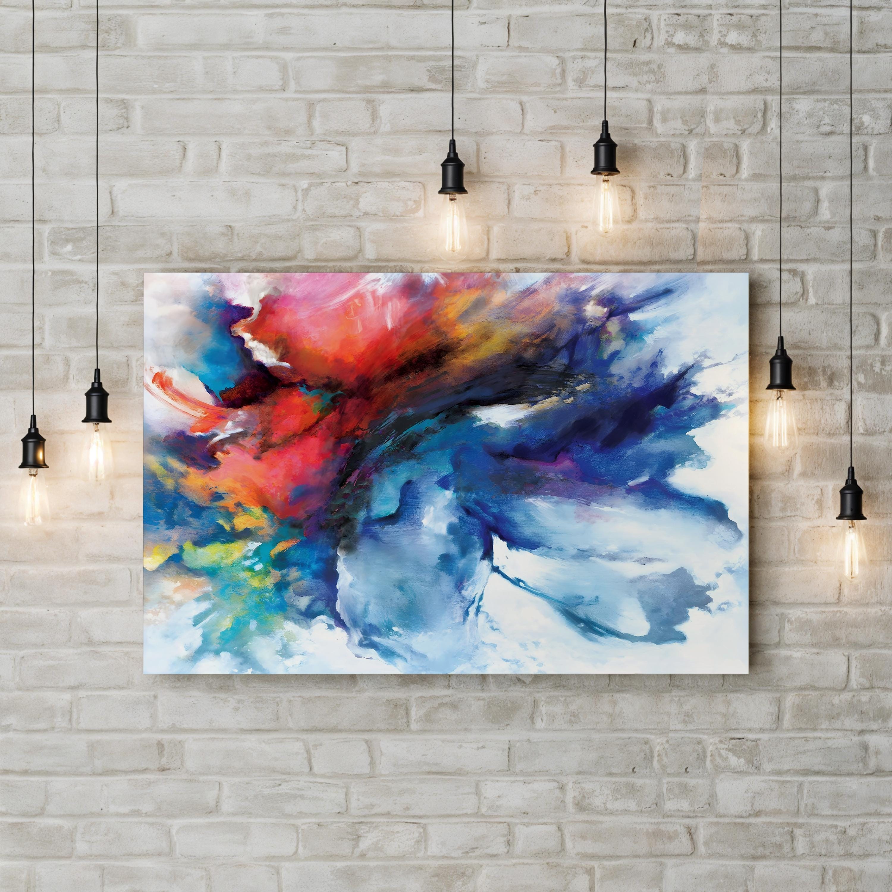 Color Burst – Contemporary Abstract Expressionist Wall Art by Circle Art Group