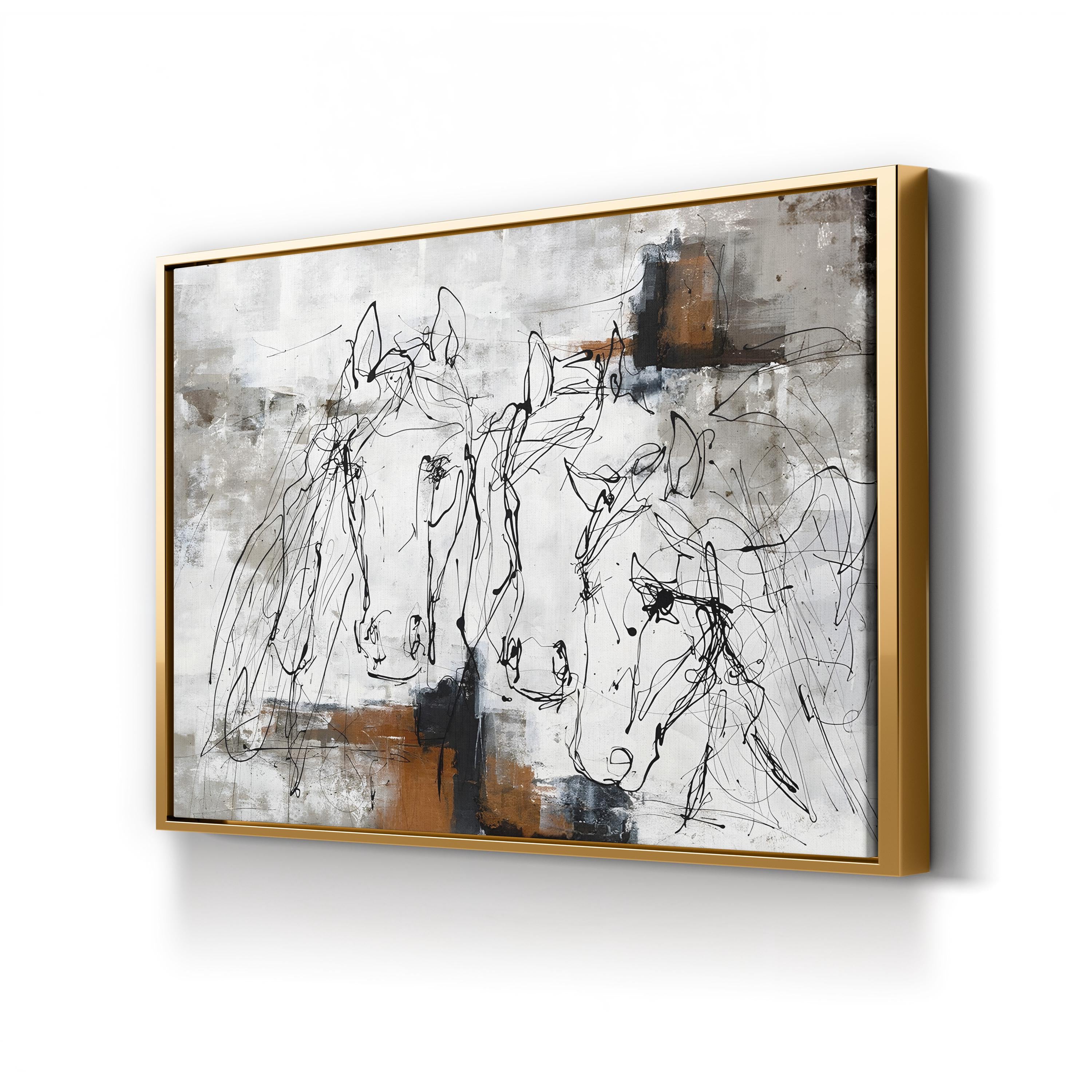 Abstract Contour Horse II Wall Art by STA Studio