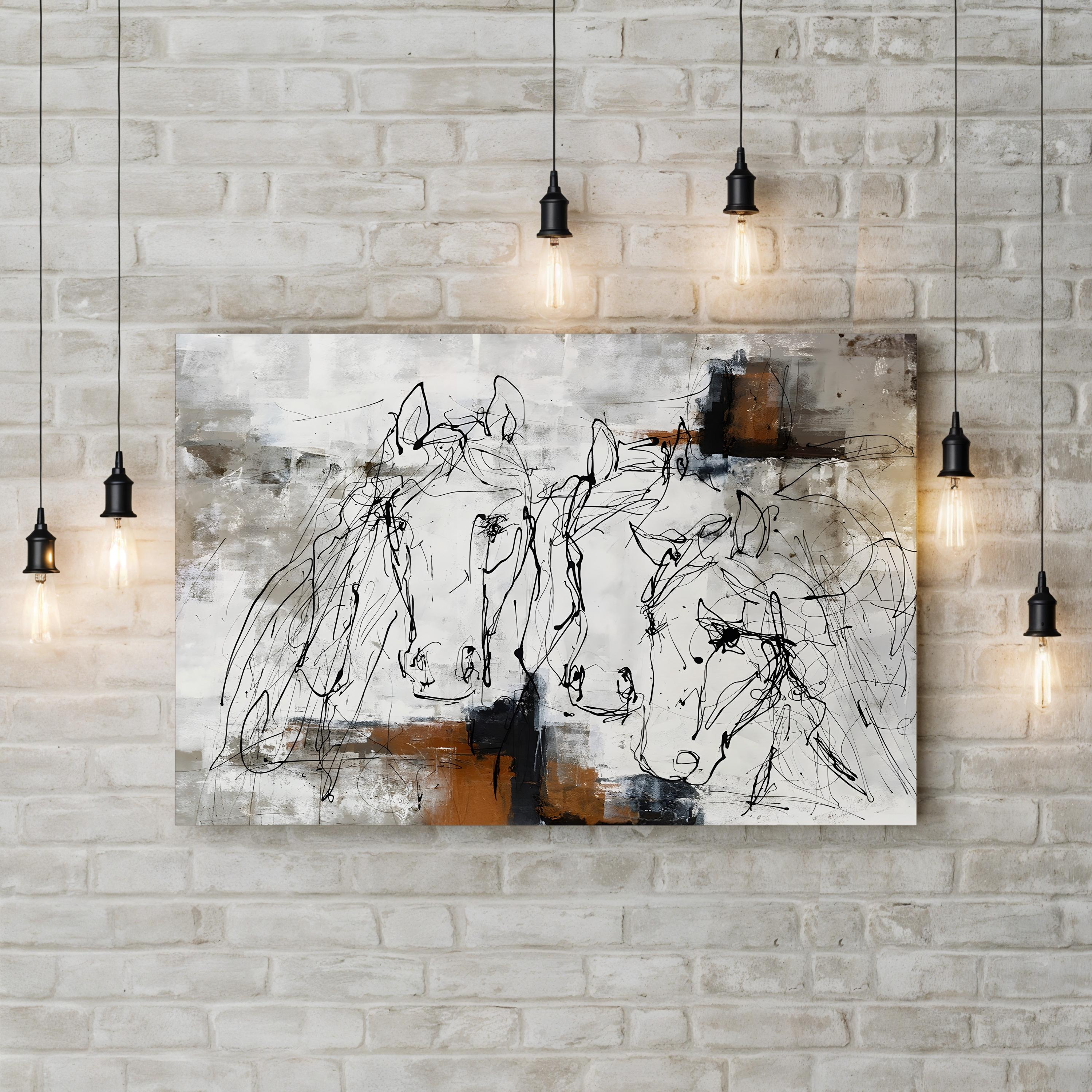 Abstract Contour Horse II Wall Art by STA Studio