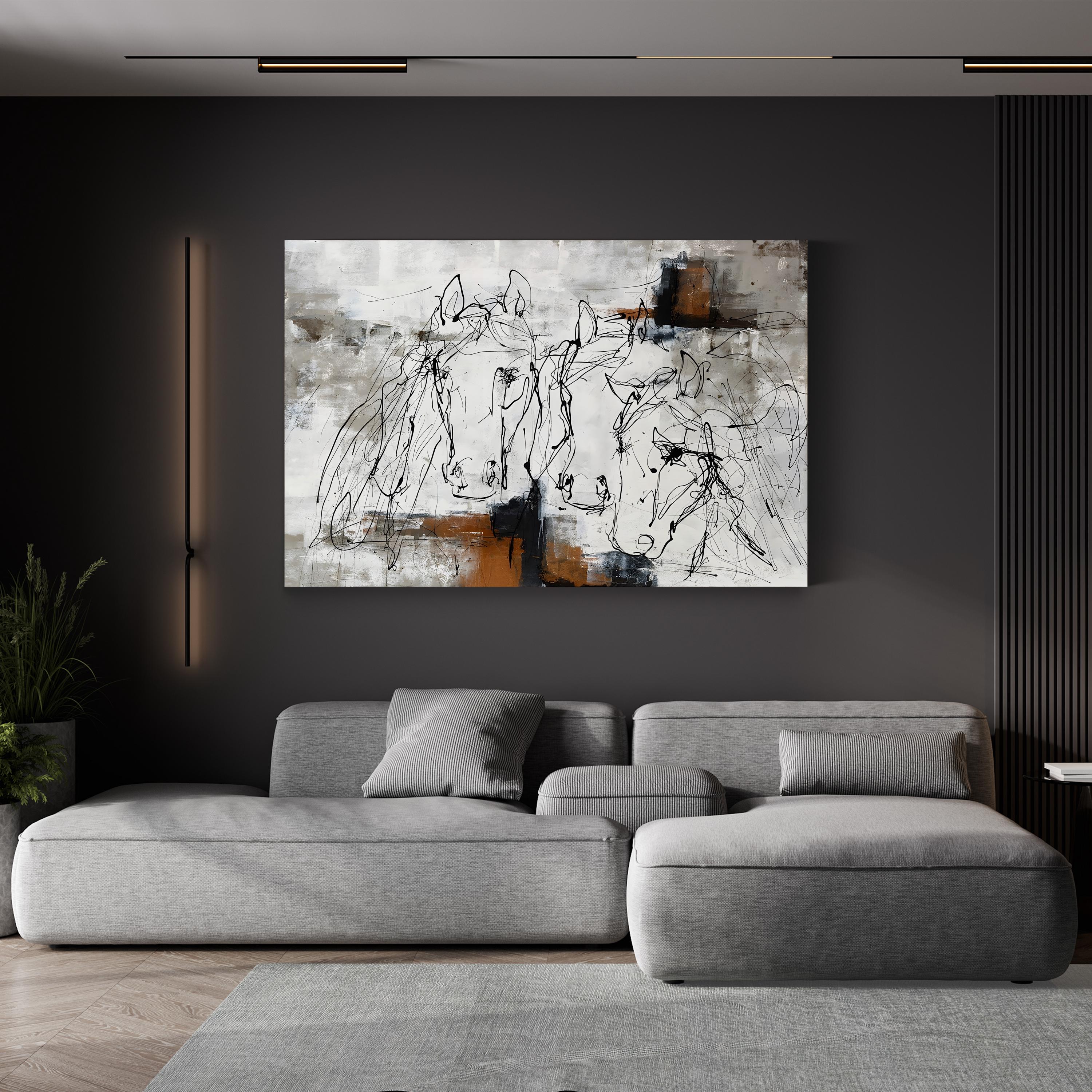 Abstract Contour Horse II Wall Art by STA Studio