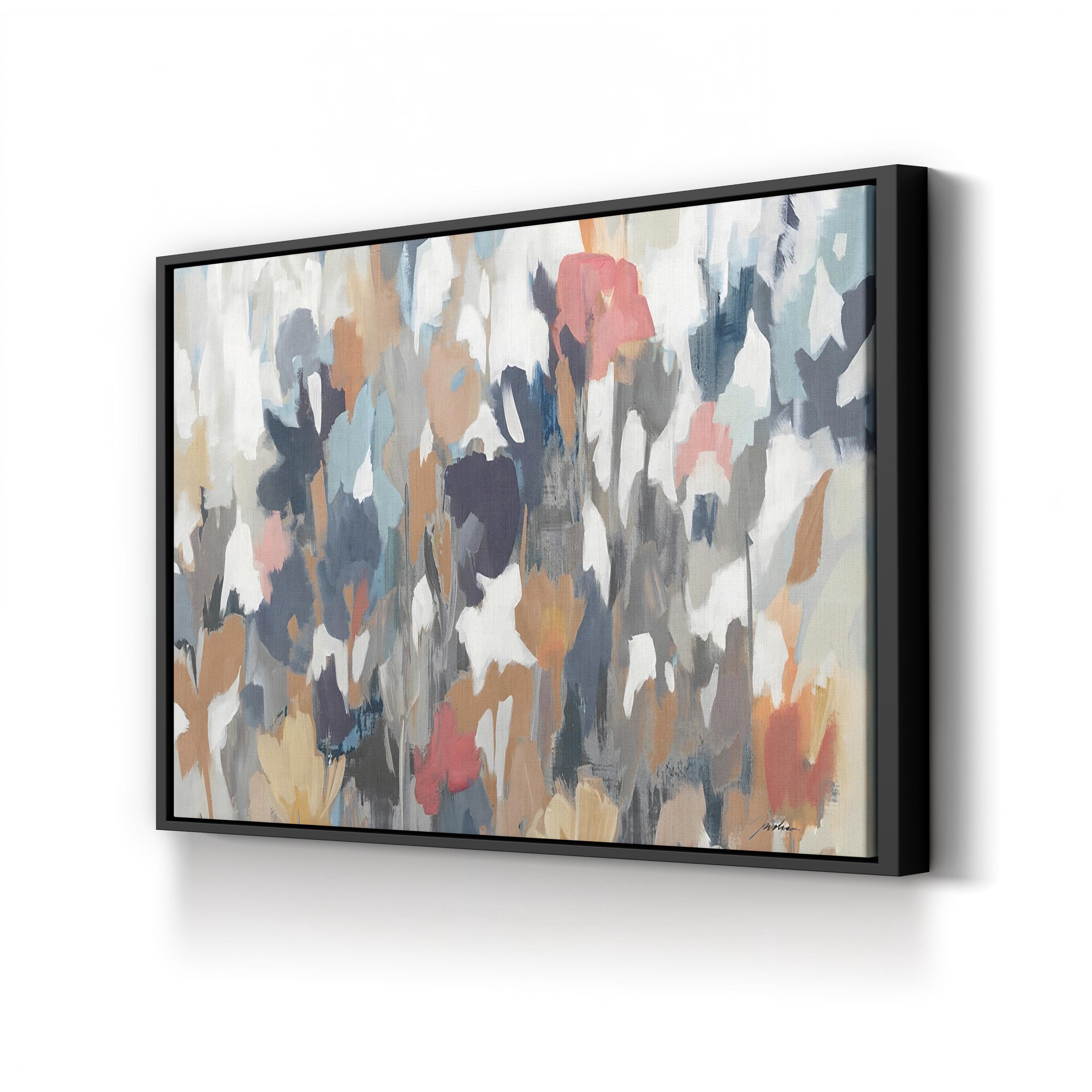 Corner Flower Stand by Liz Jardine canvas print in Black Framed Canvas