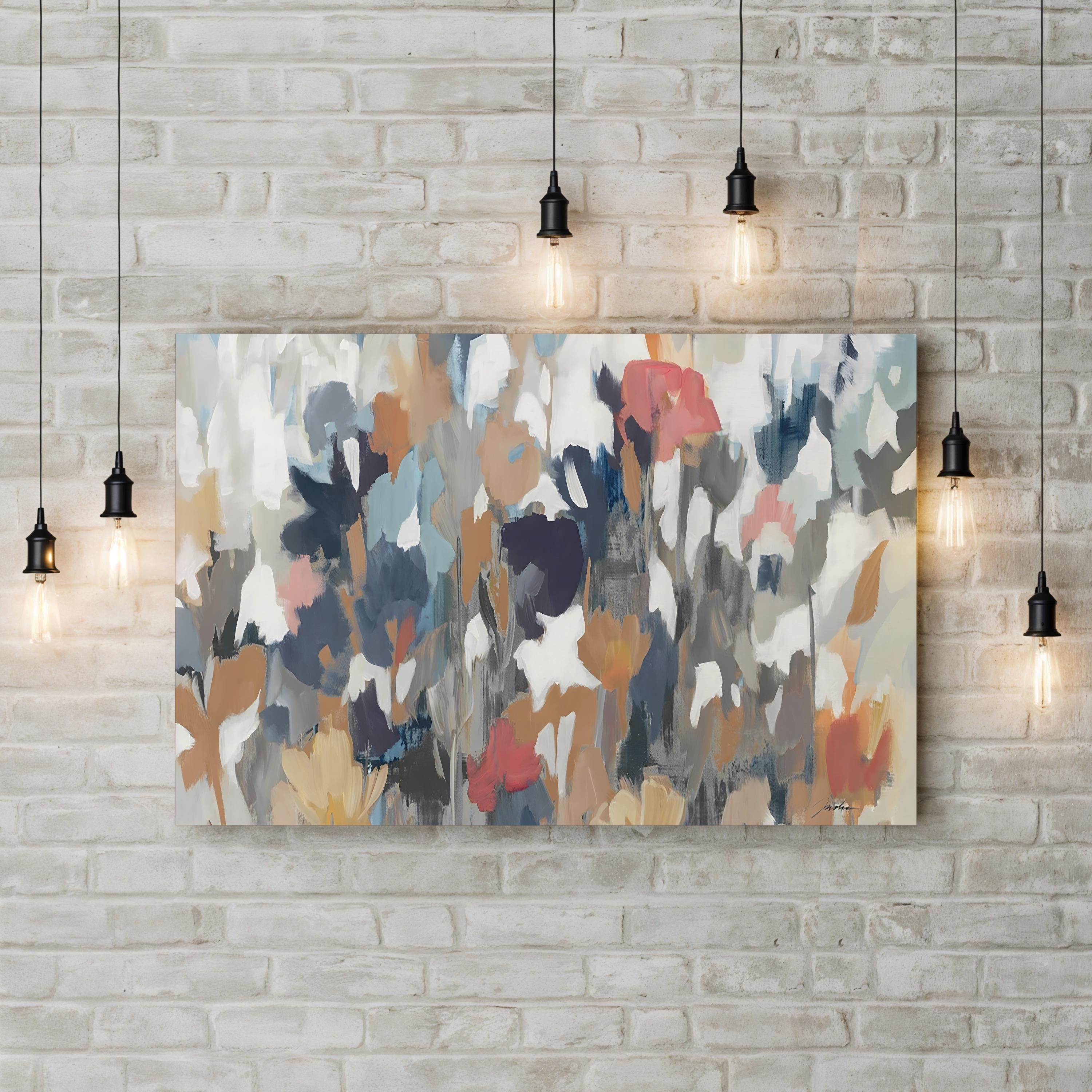 Corner Flower Stand by Liz Jardine canvas print in Standard frame