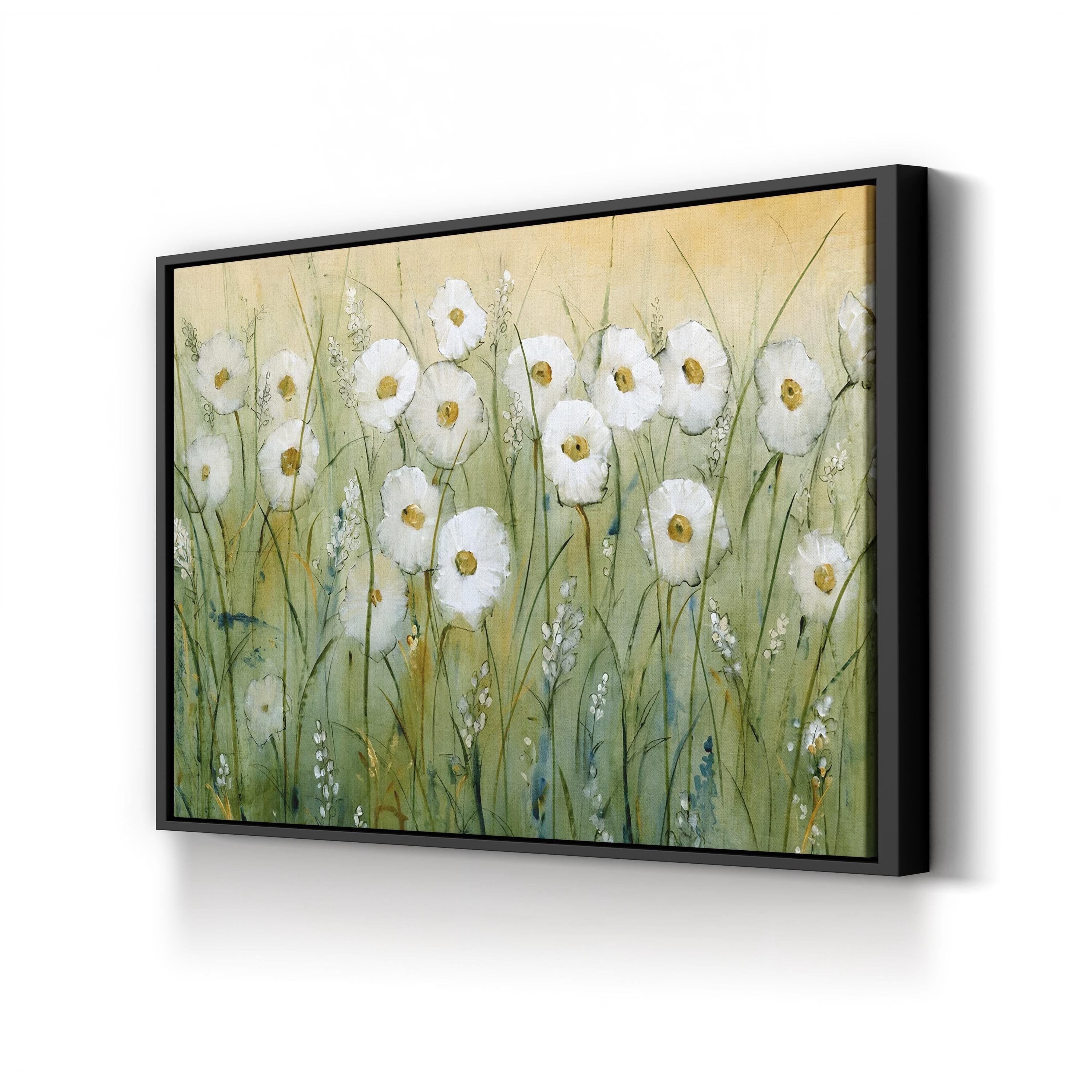 Daisy Spring I Wall Art by Tim O’Toole – Bright Floral Meadow Canvas