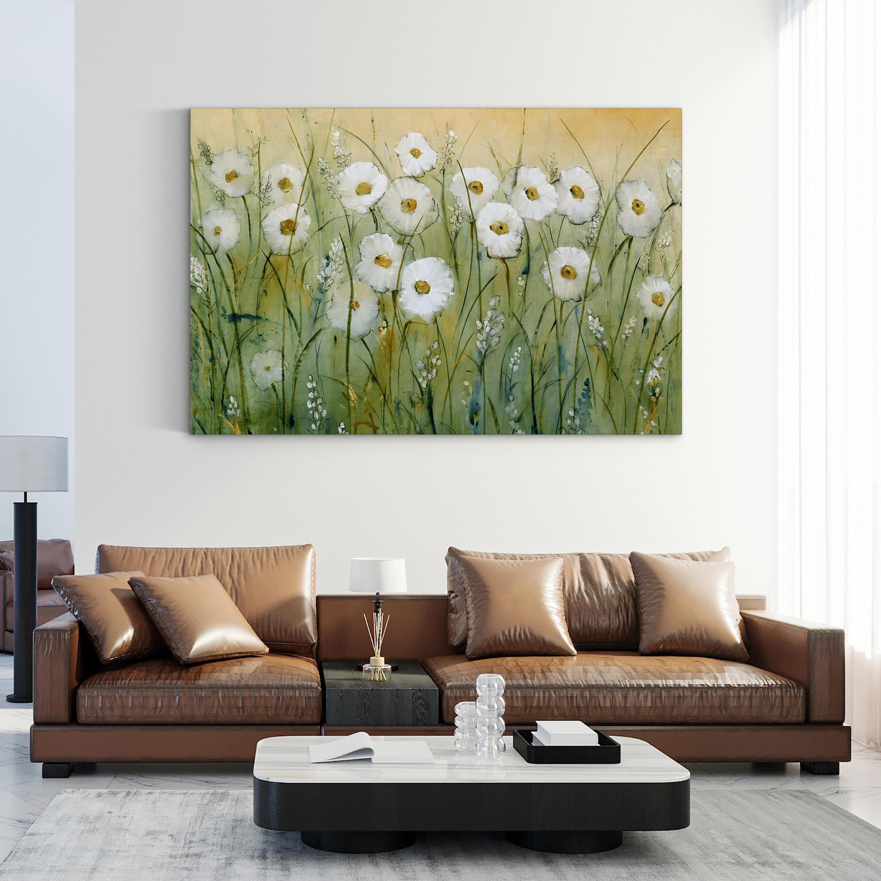 Daisy Spring I Wall Art by Tim O’Toole – Bright Floral Meadow Canvas