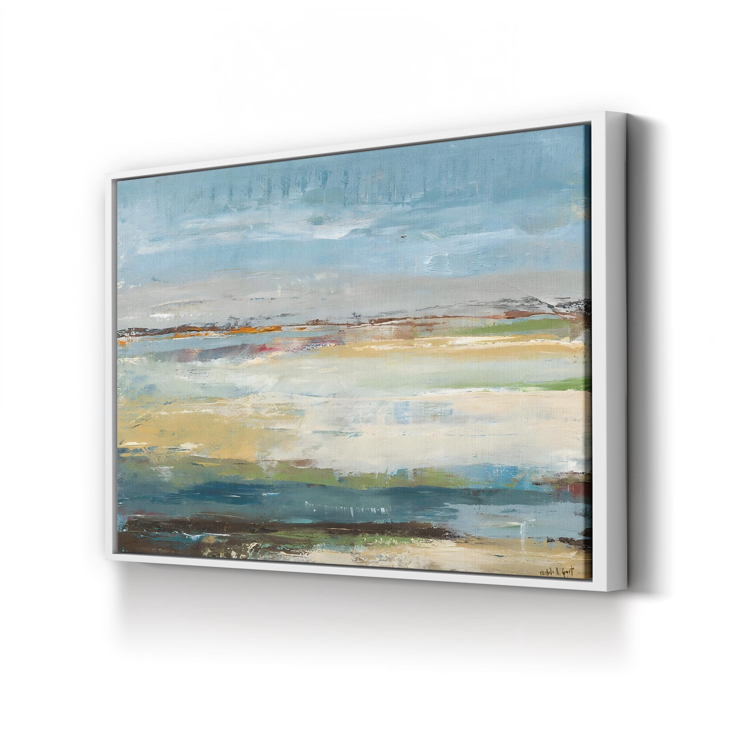 Day at the Beach I Wall Art by Michele Gort | Contemporary Coastal Seascape Canvas Print