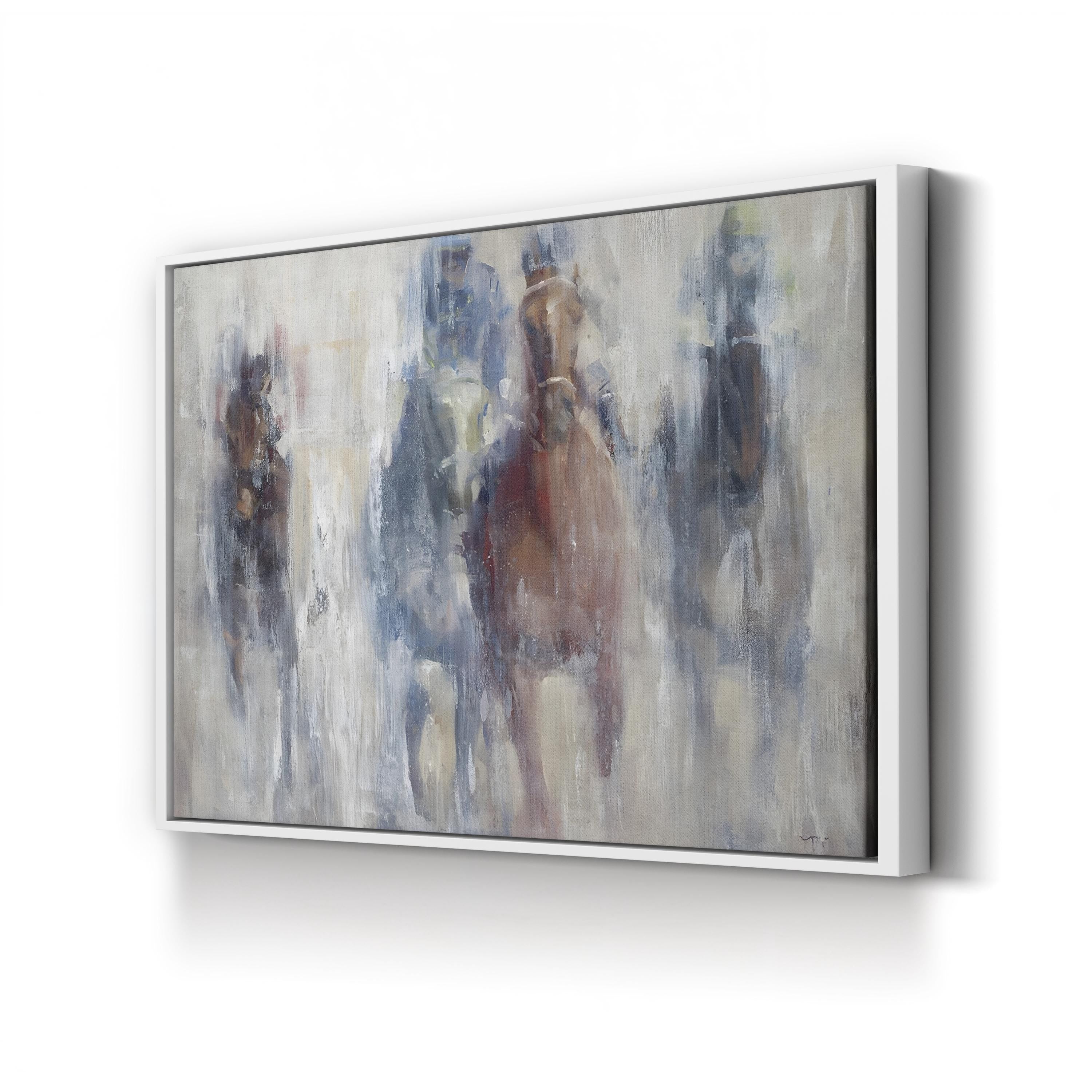 Derby 2015 Wall Art – Contemporary Horse Racing Canvas by Valtcho Tonov