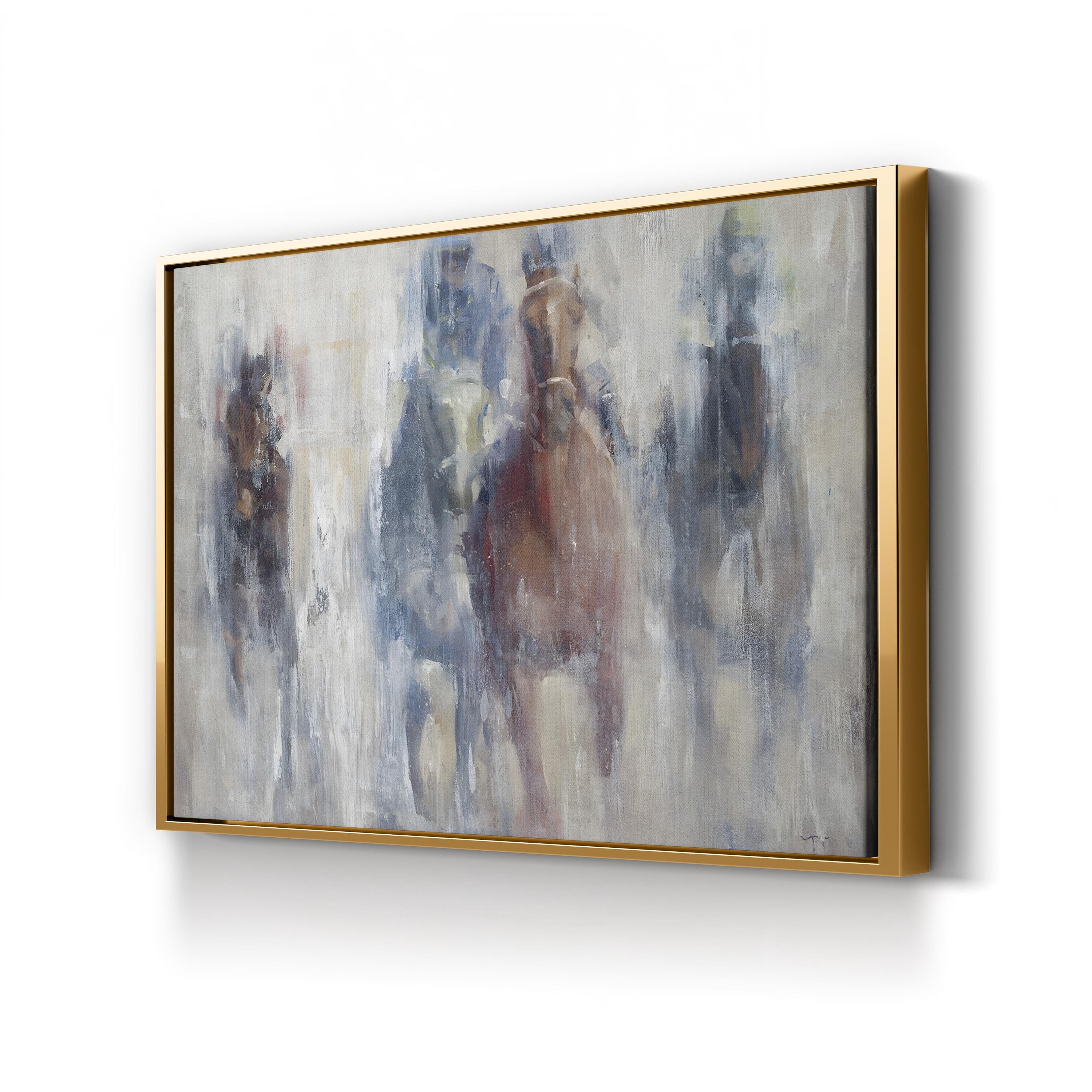 Derby 2015 Wall Art – Contemporary Horse Racing Canvas by Valtcho Tonov