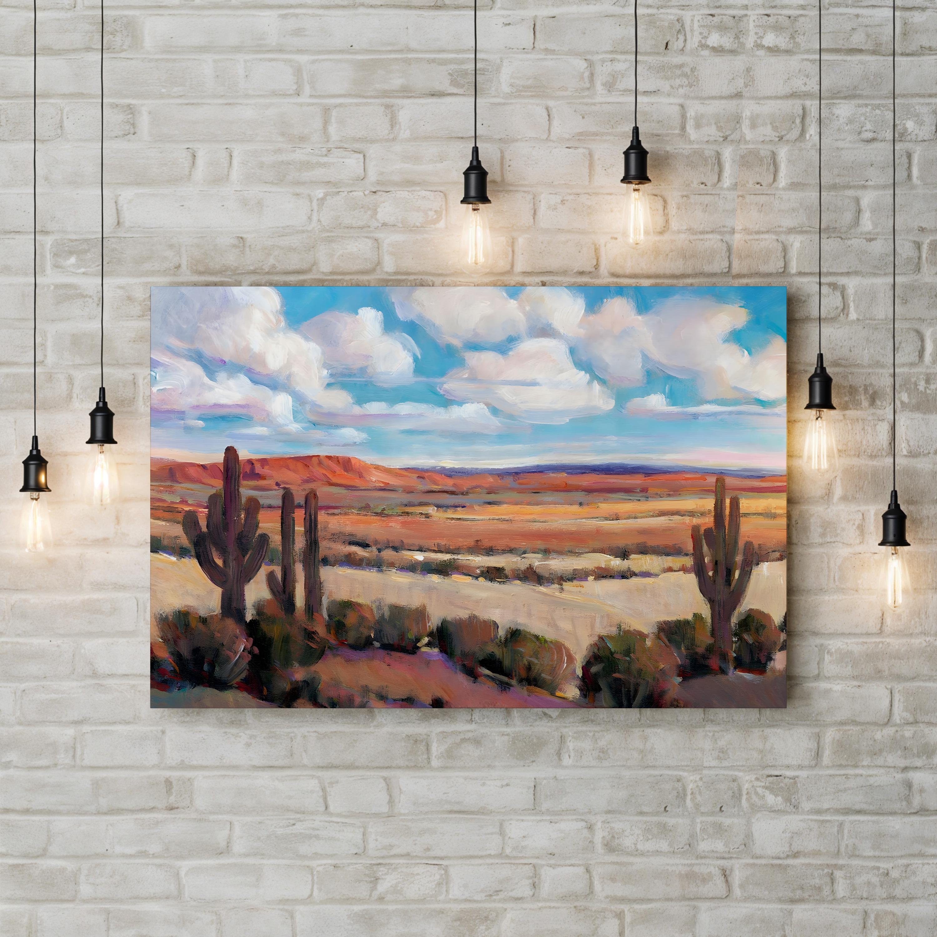 Desert Heat I Wall Art – Contemporary Southwestern Desert Landscape by Tim O’Toole
