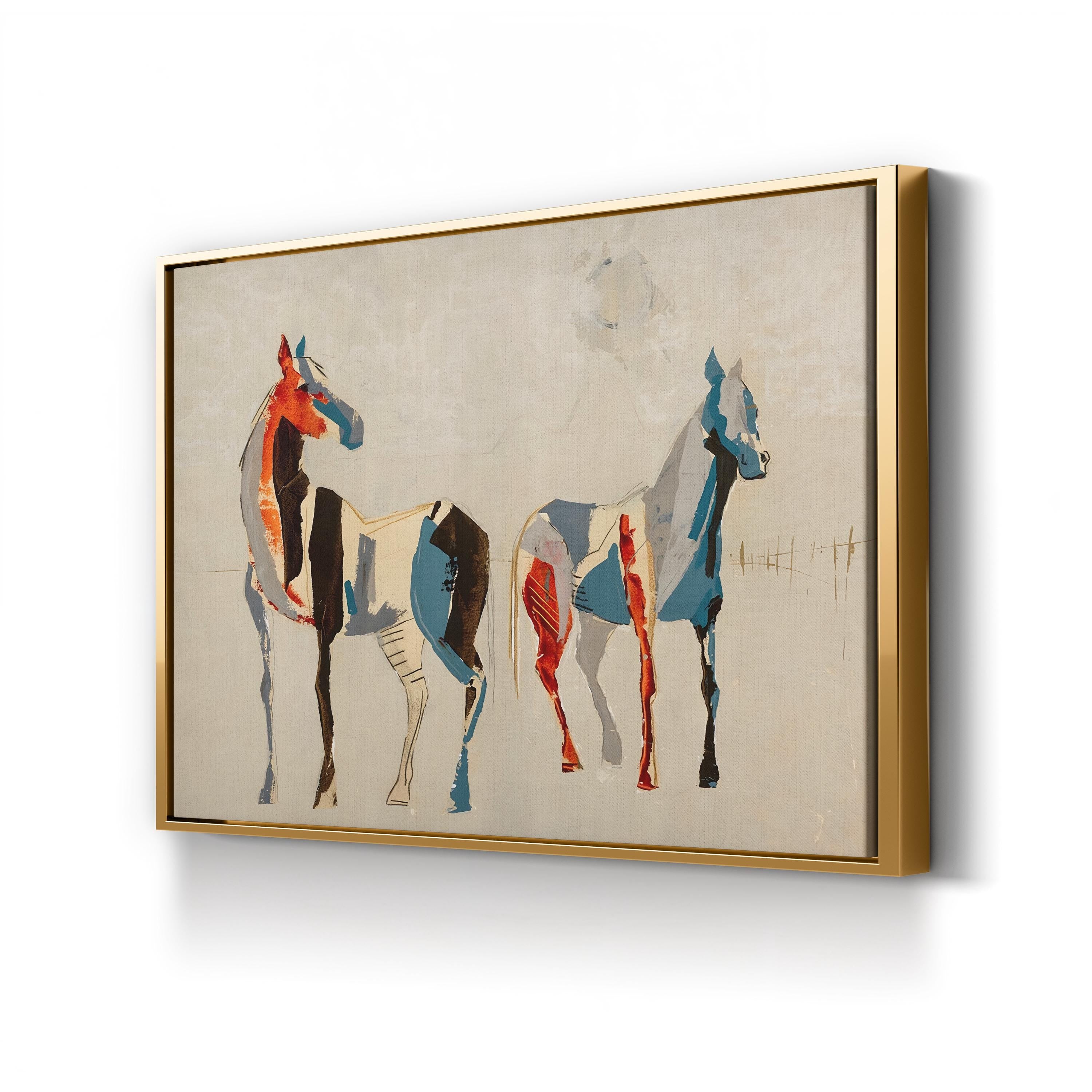 Desert Horses II Wall Art – Modern Western Horse Landscape by Milton Coppo