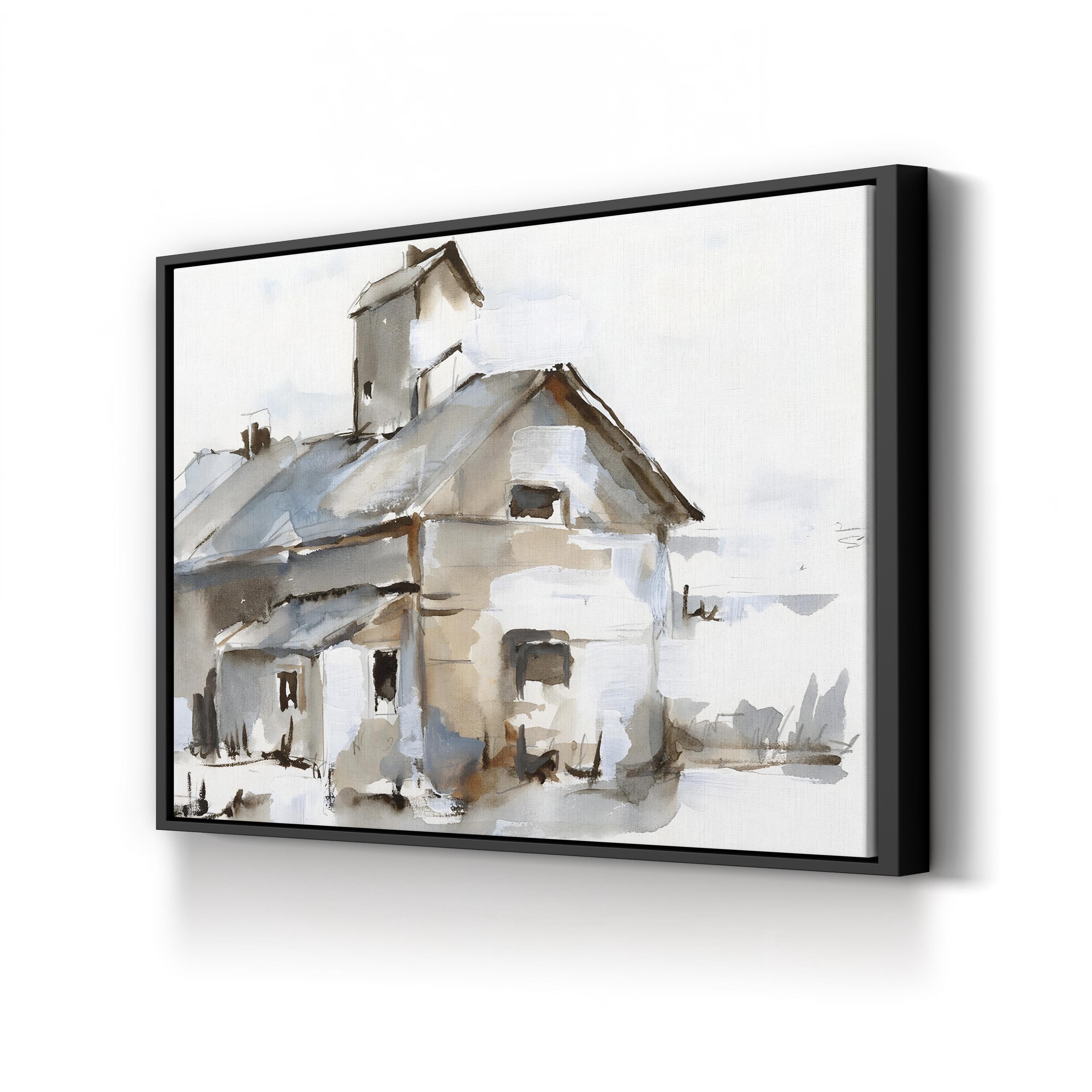 Dilapidated Barn II Wall Art by Ethan Harper – Rustic Farmhouse Landscape Canvas