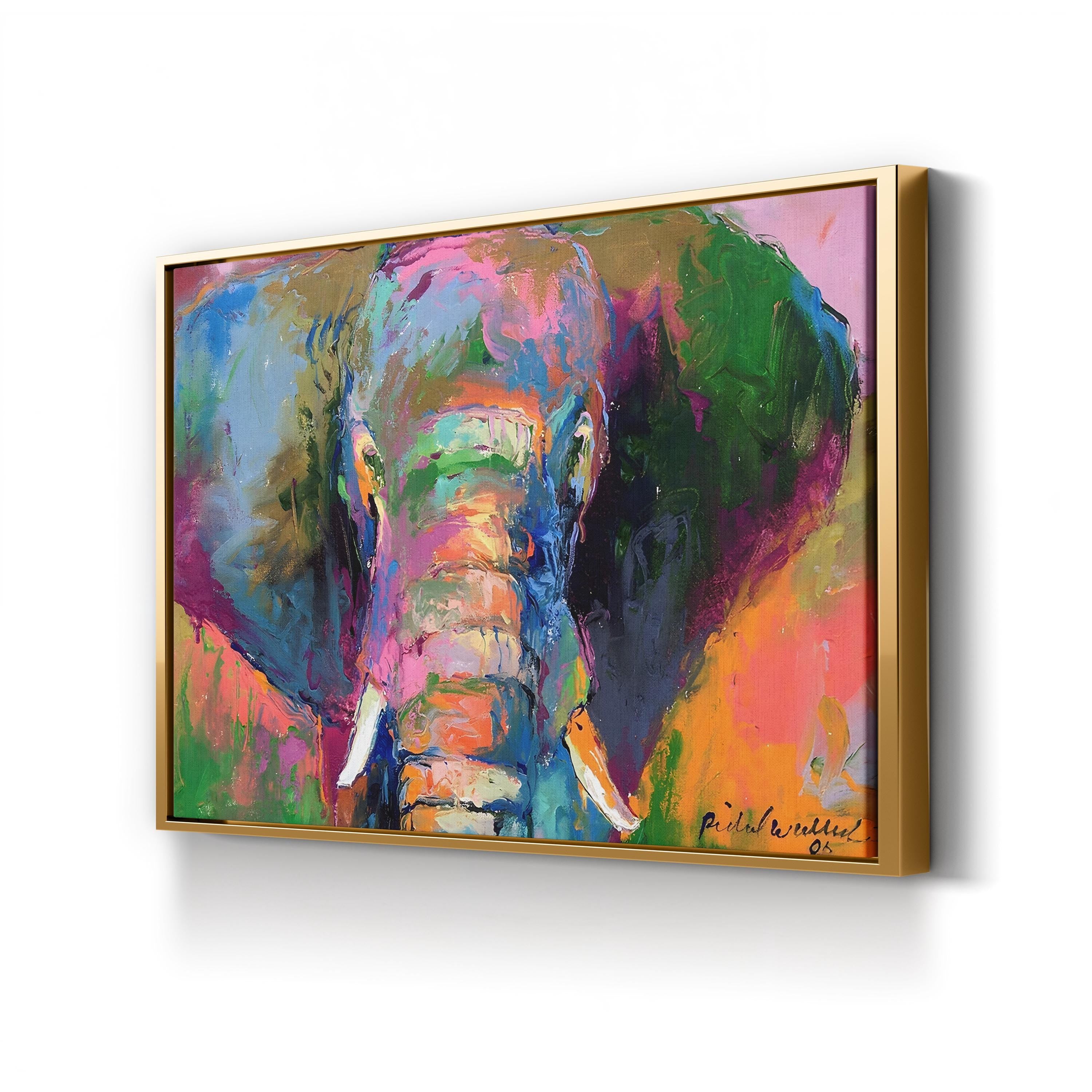Vibrant Elephant II Wall Art by Richard Wallich