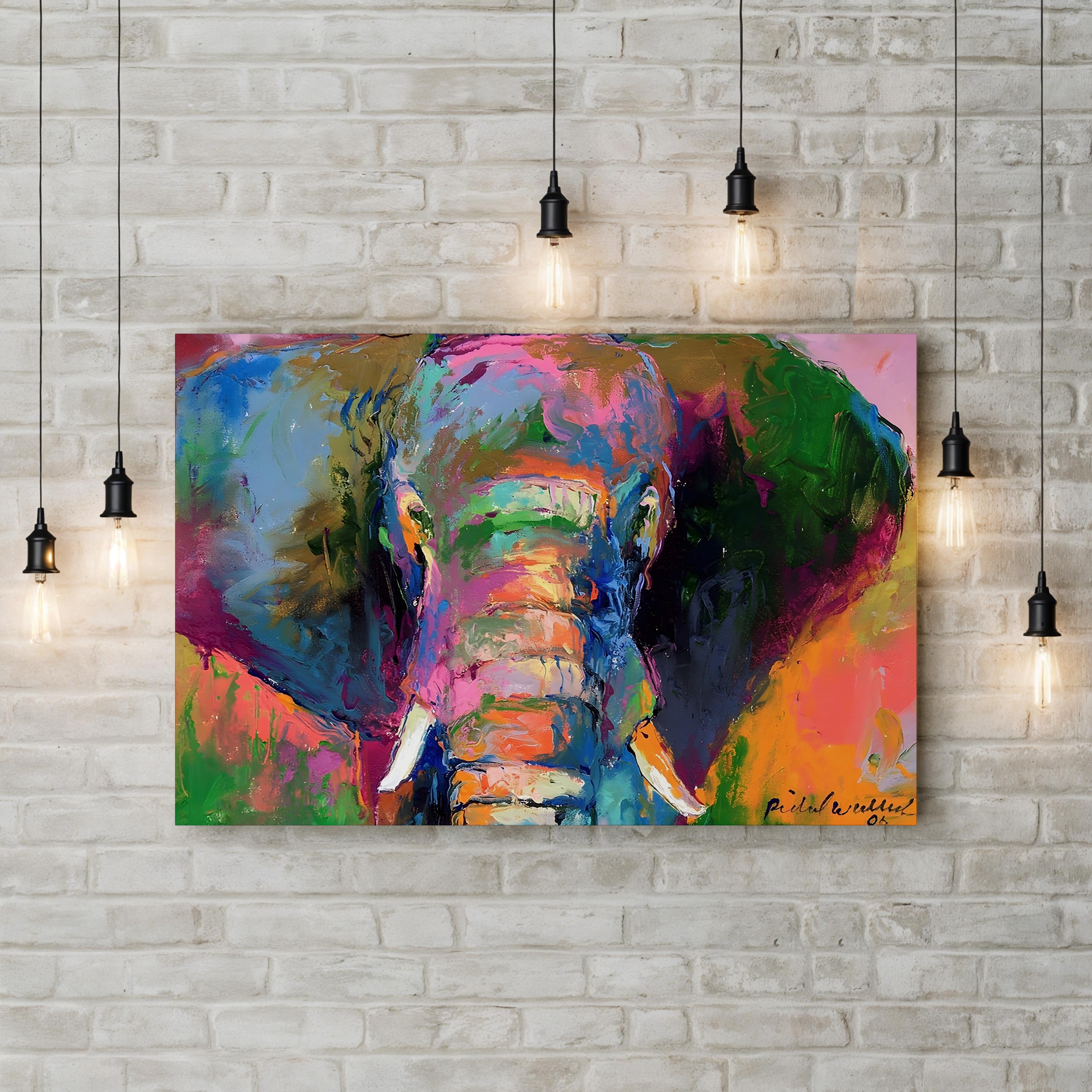 Vibrant Elephant II Wall Art by Richard Wallich