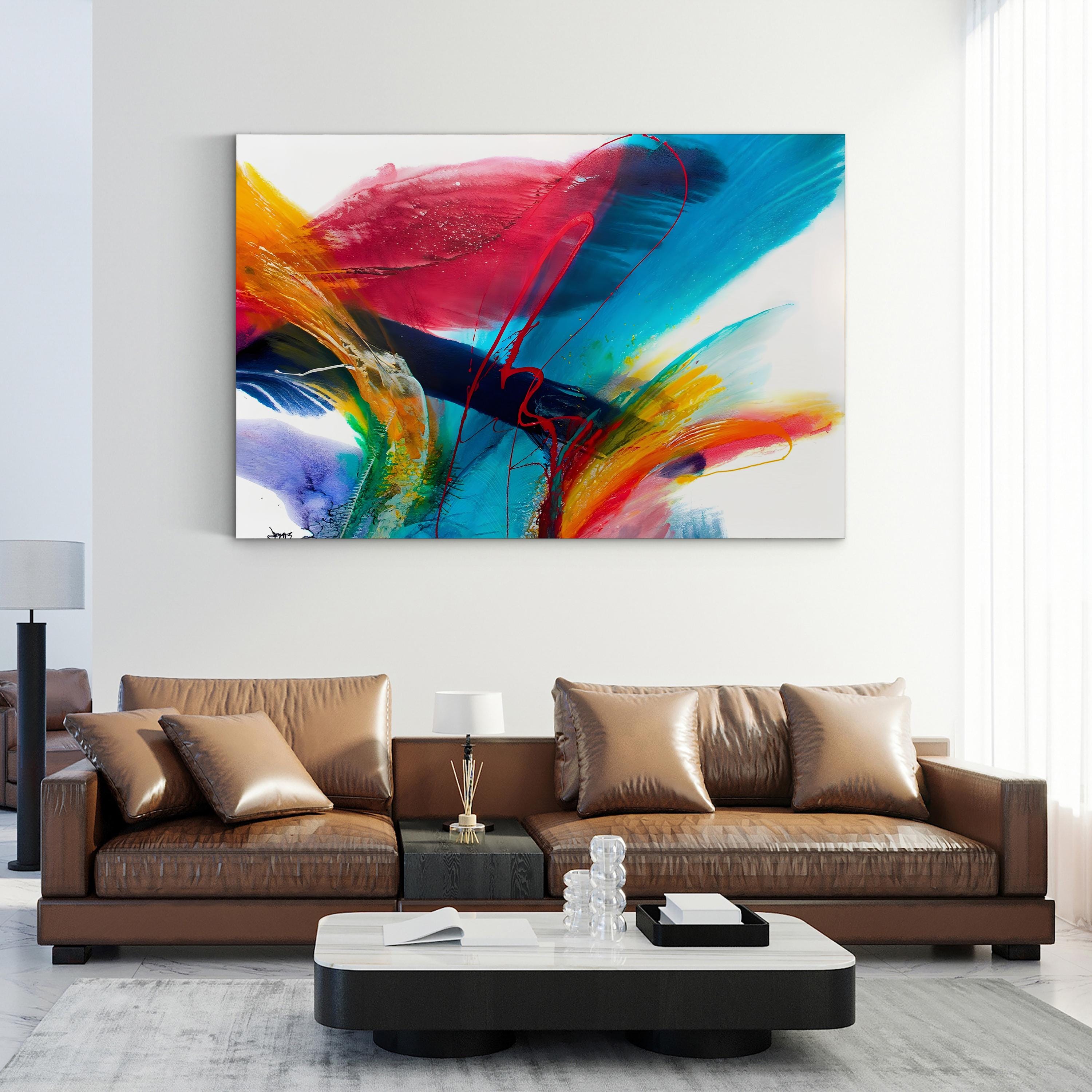 Flourish II Canvas Art Print – Modern Abstract Floral Wall Art by Jonas Gerard