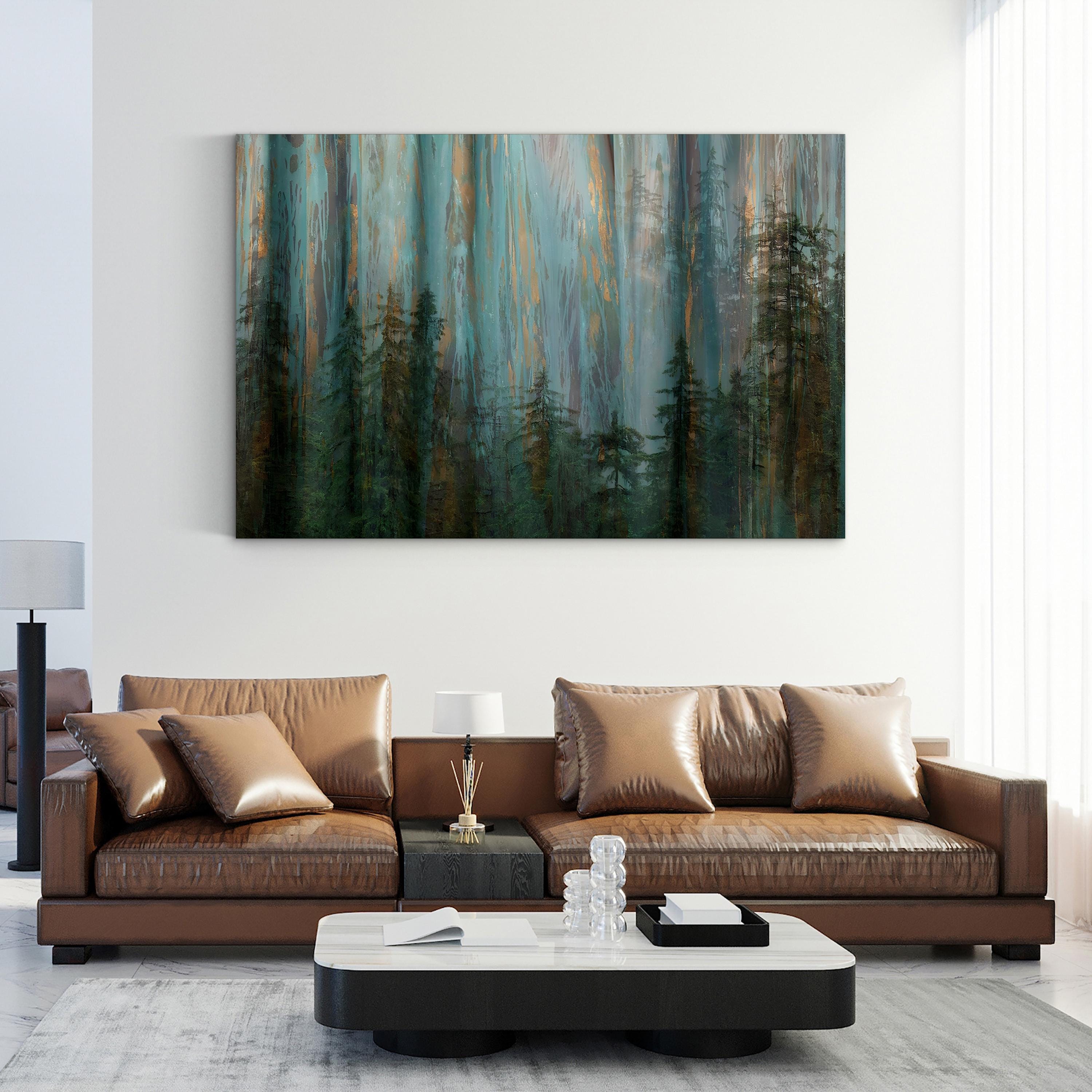 Forest I Wall Art – Tranquil Abstract Forest Canvas by Kathy Mahan