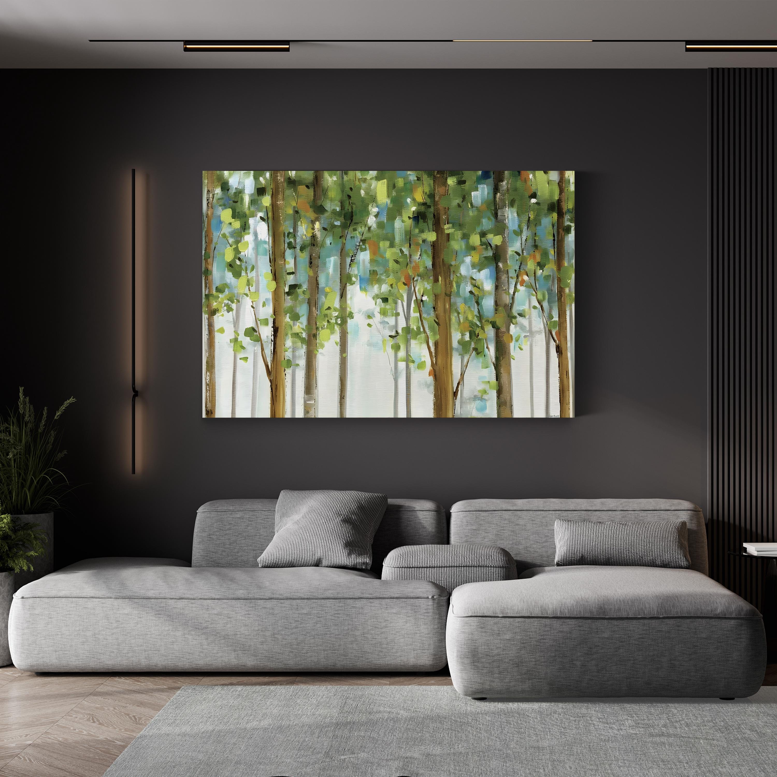 Forest Study I Wall Art by Lisa Audit – Contemporary Abstract Forest Canvas